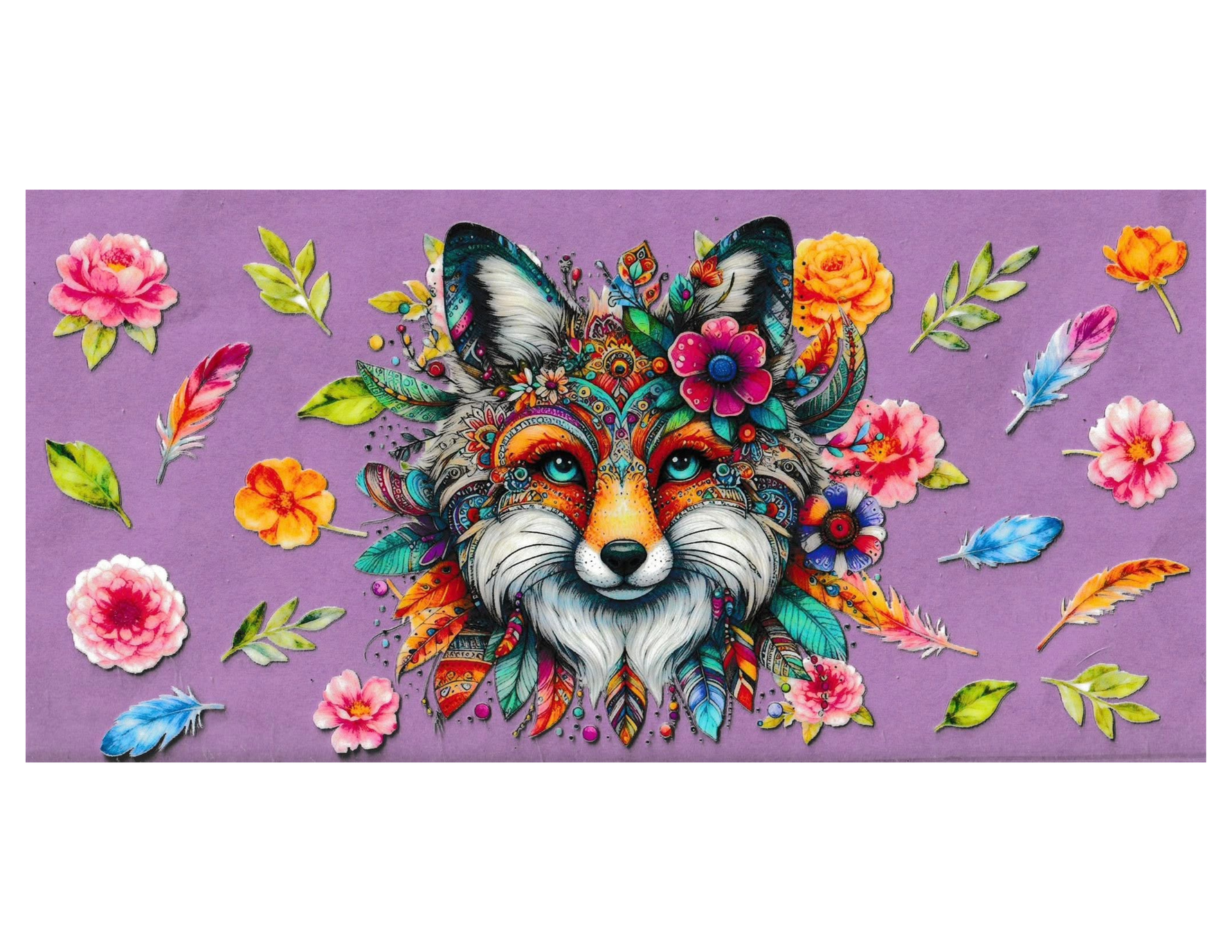 16oz Cup Wrap Foxes