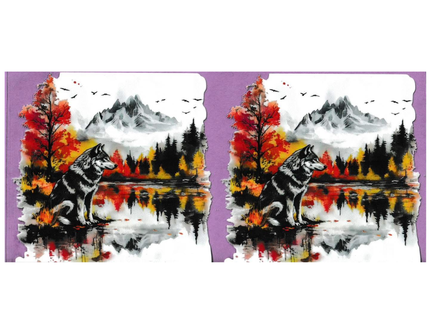 16oz Cup Wrap Wolves