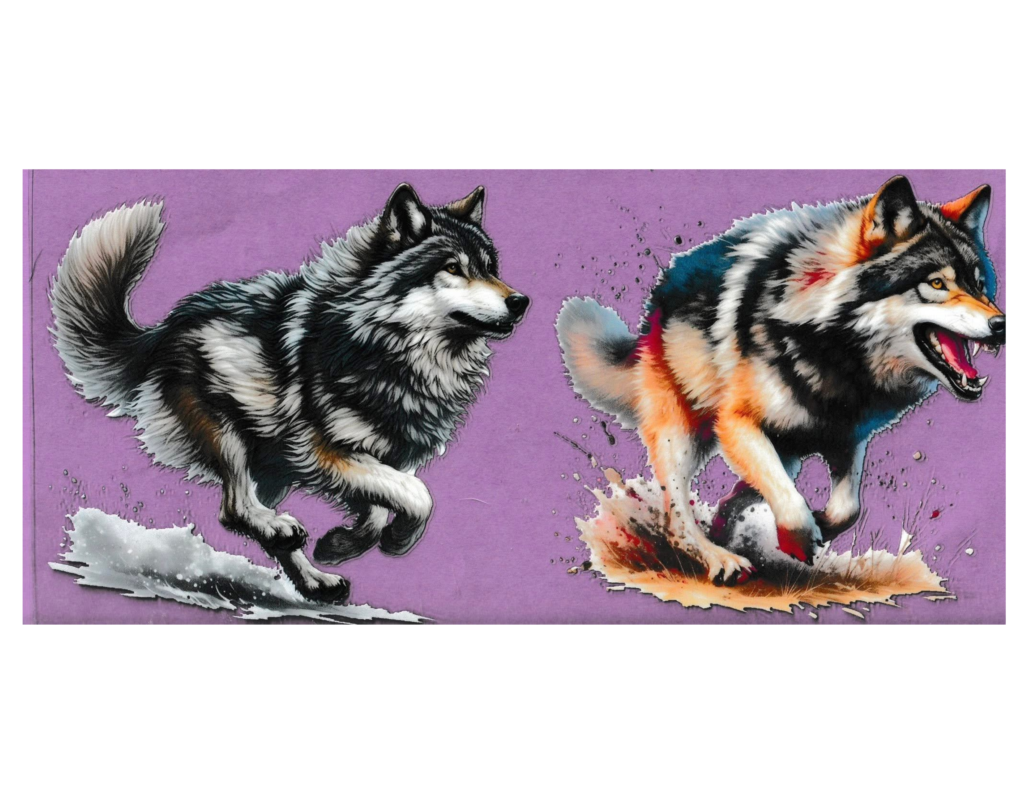 16oz Cup Wrap Wolves