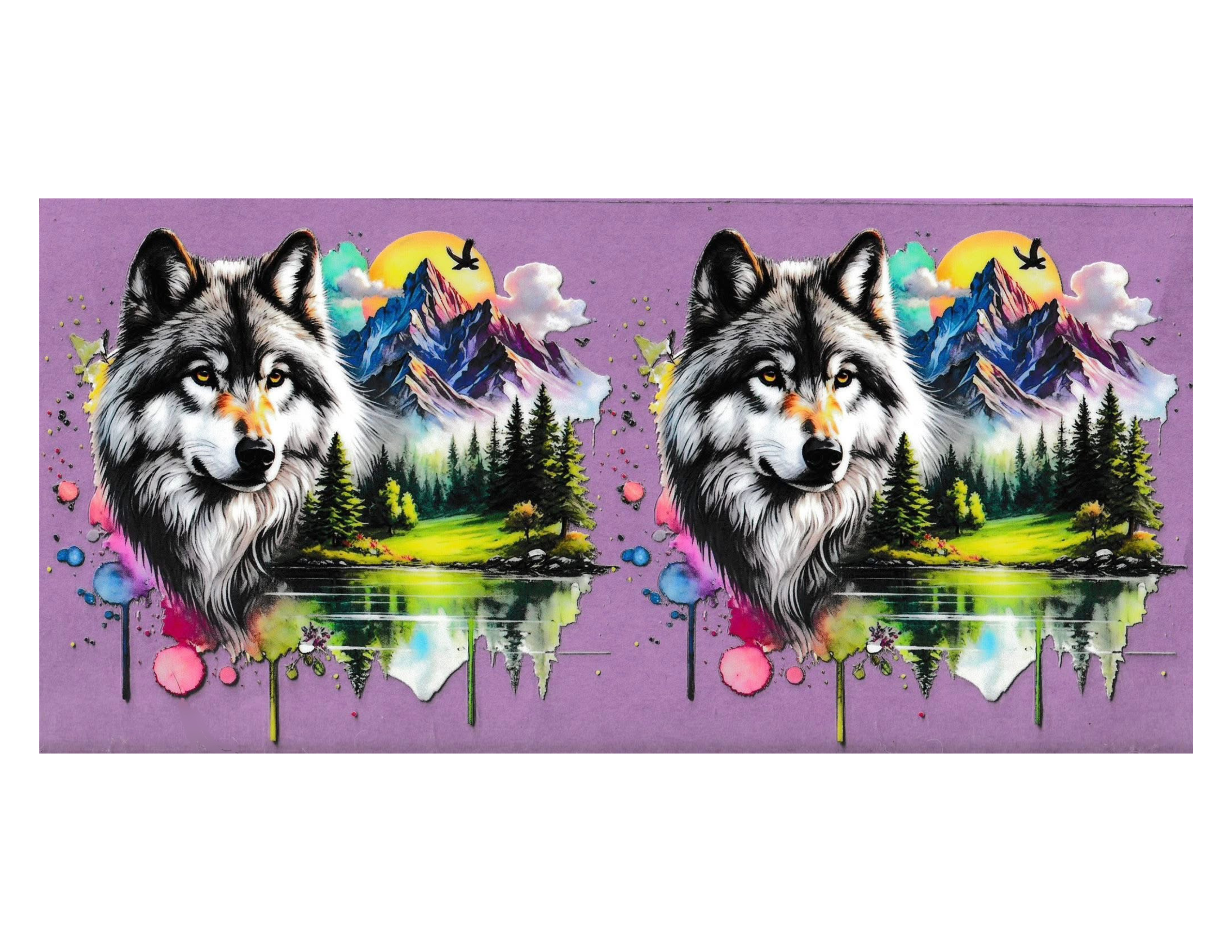 16oz Cup Wrap Wolves