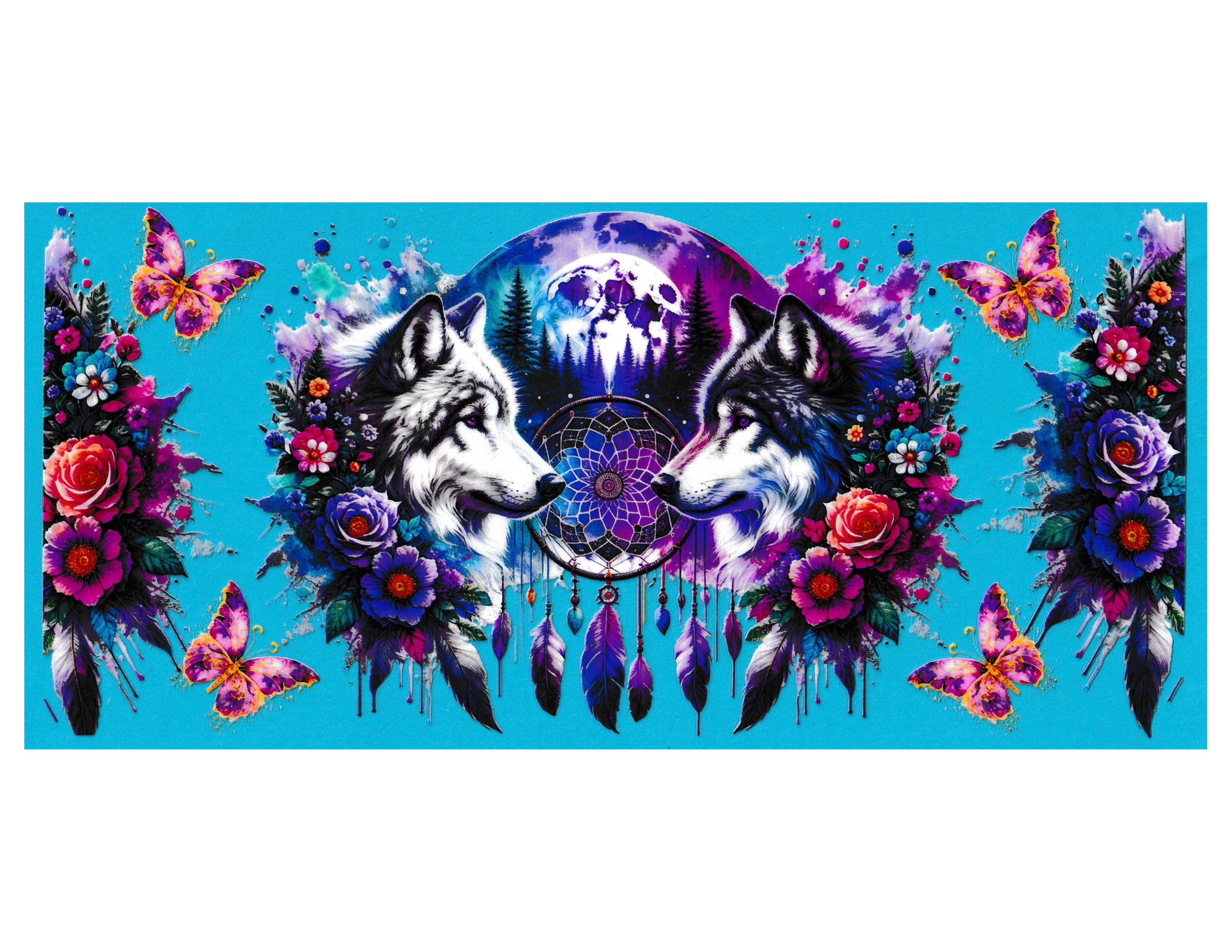 16oz Cup Wrap Wolves