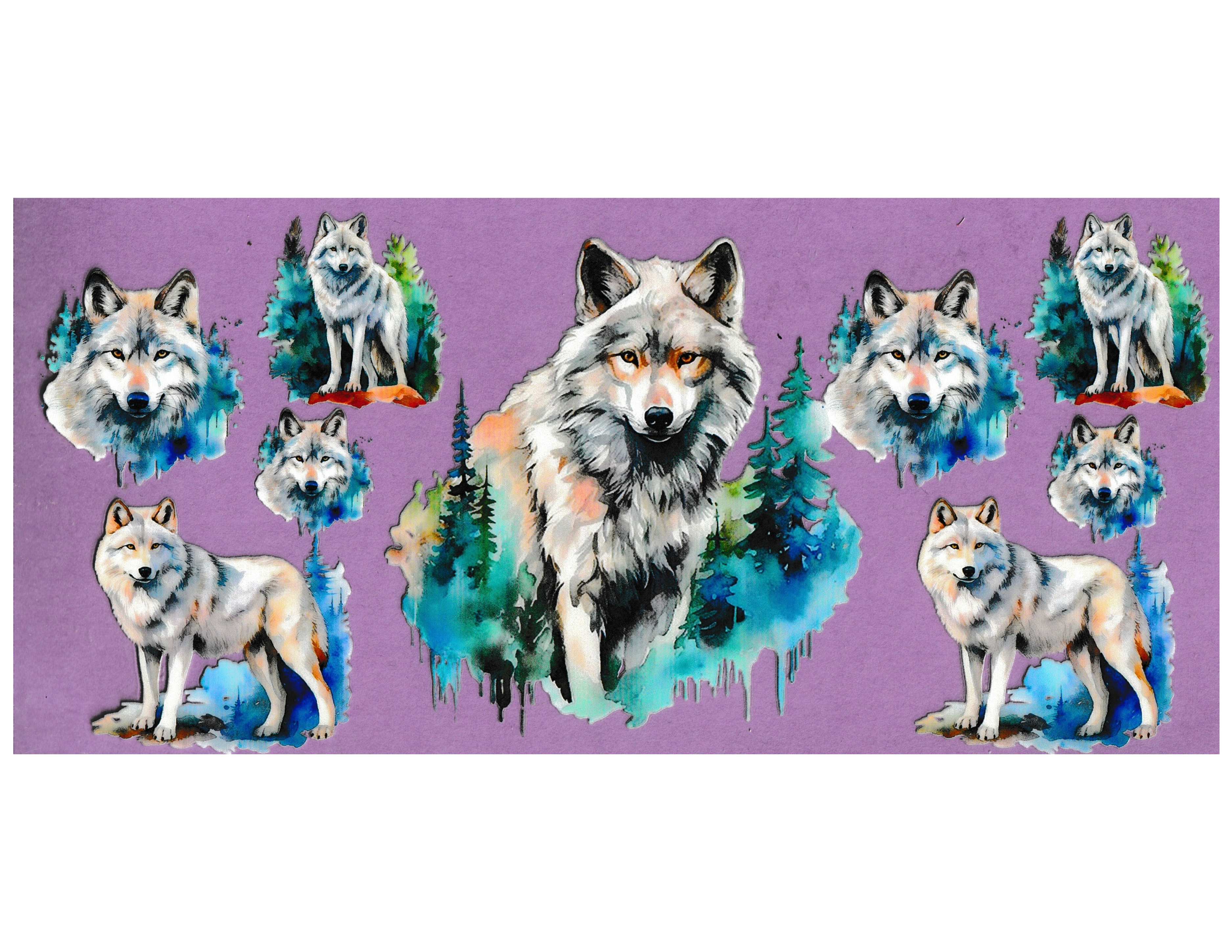 16oz Cup Wrap Wolves