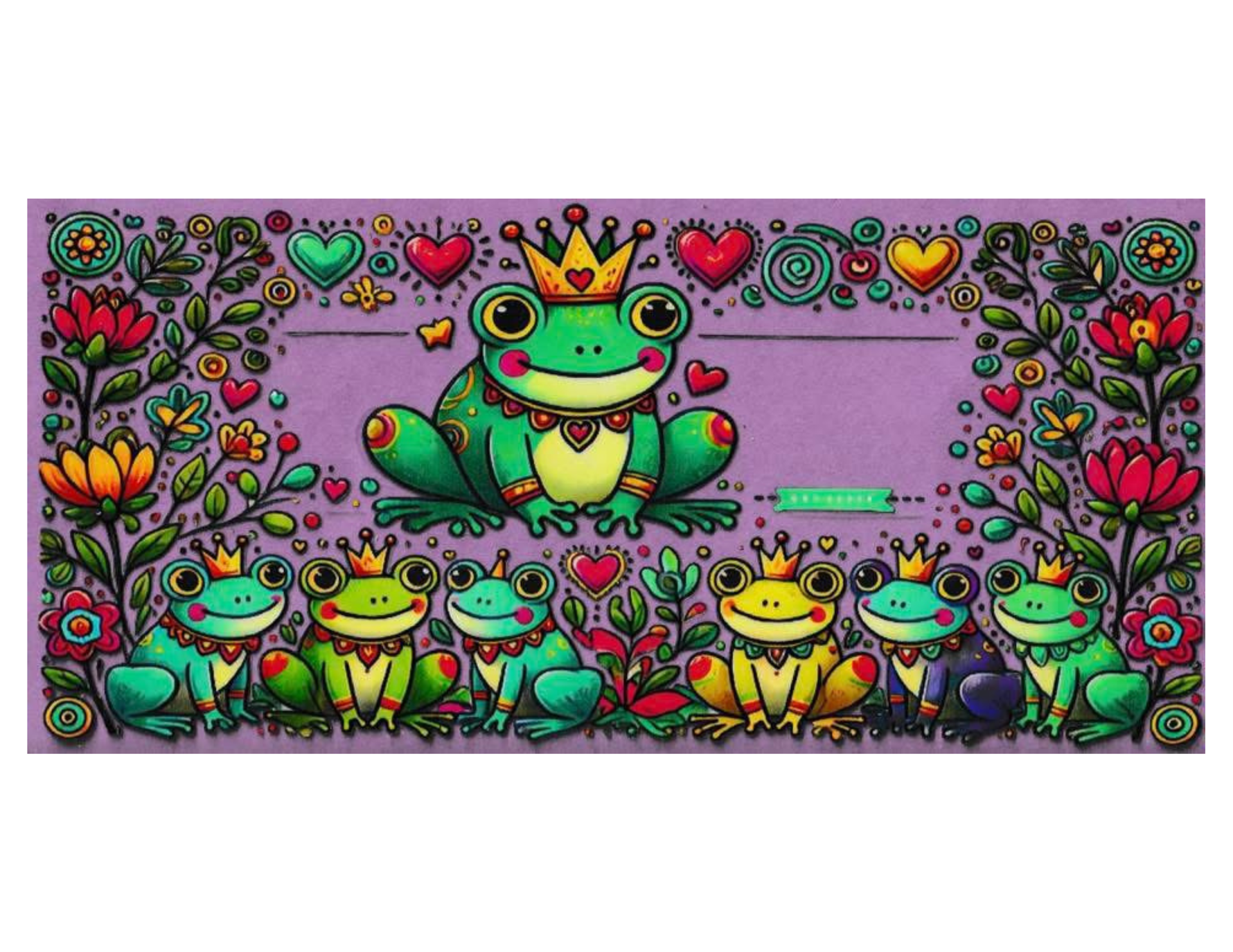 16oz Cup Wrap Frogs