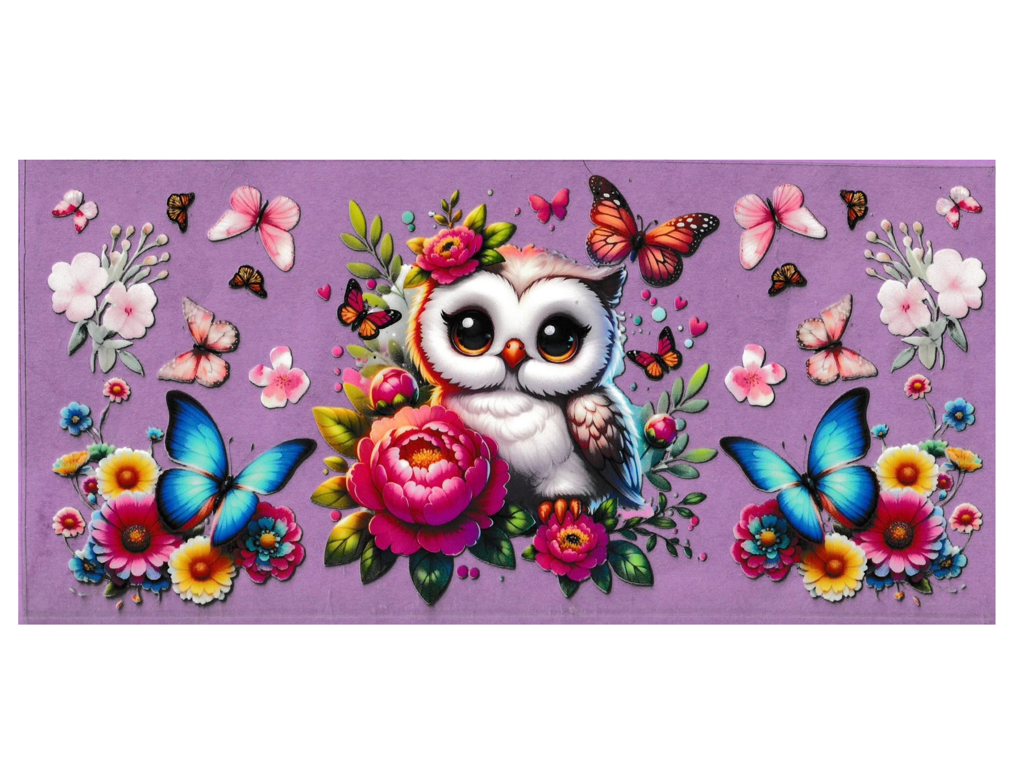 16oz Cup Wrap Owls
