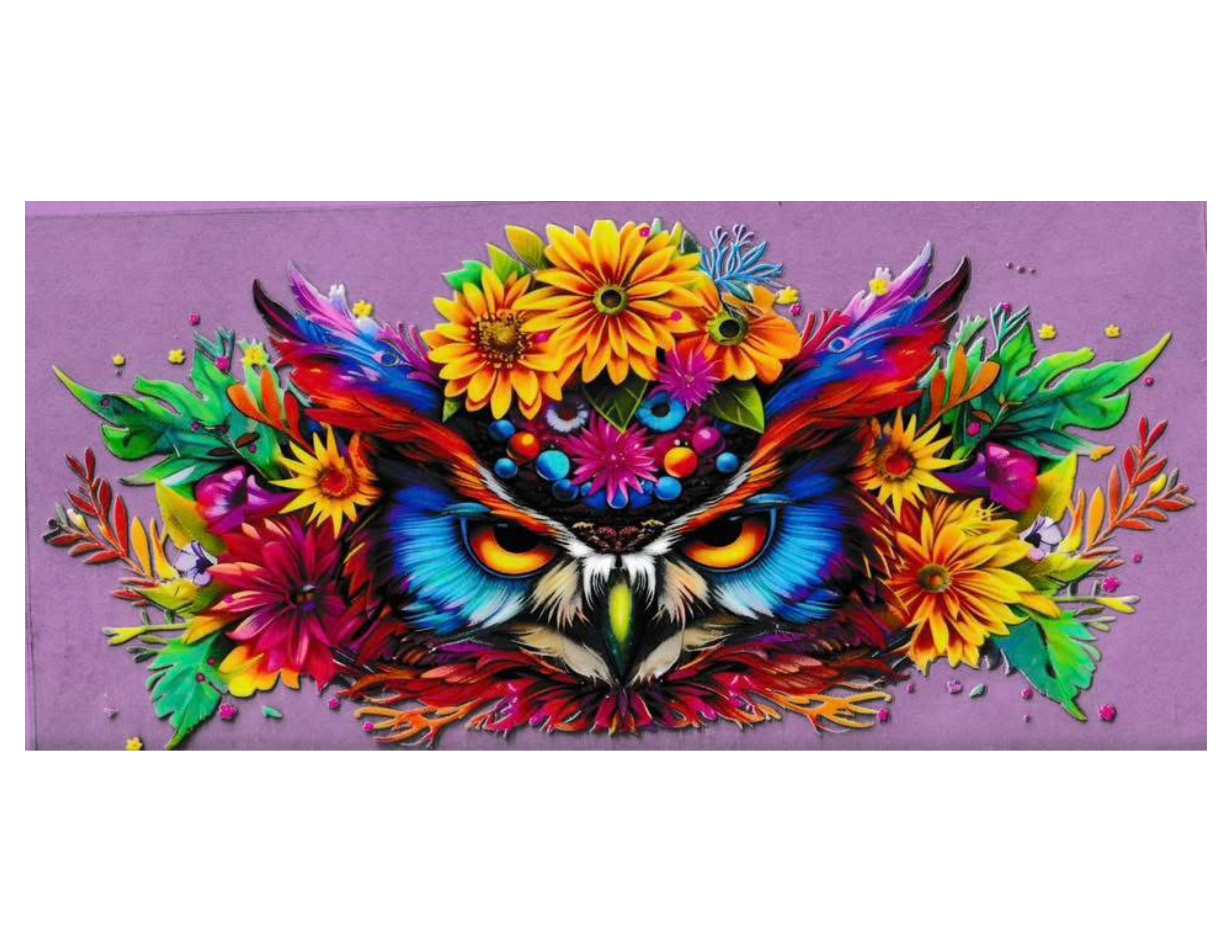 16oz Cup Wrap Owls