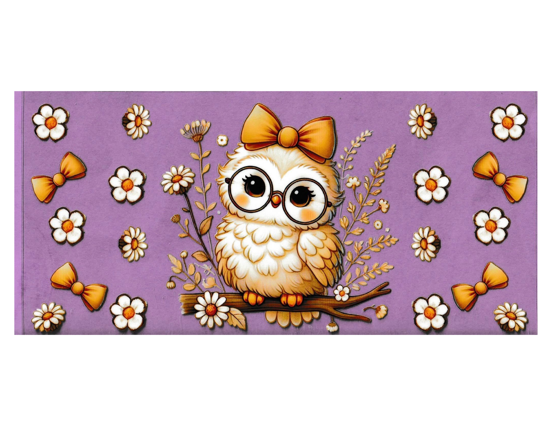 16oz Cup Wrap Owls