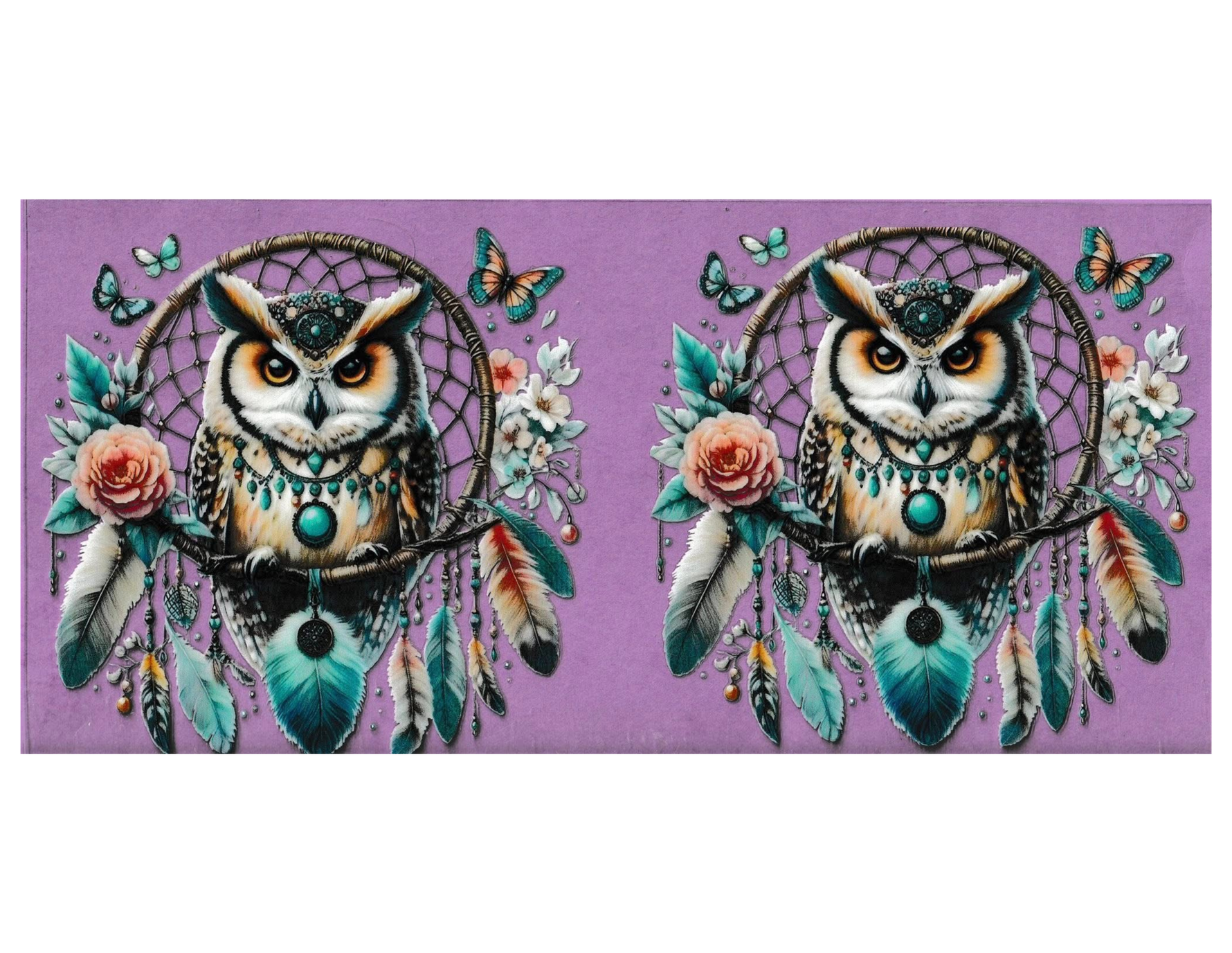 16oz Cup Wrap Owls
