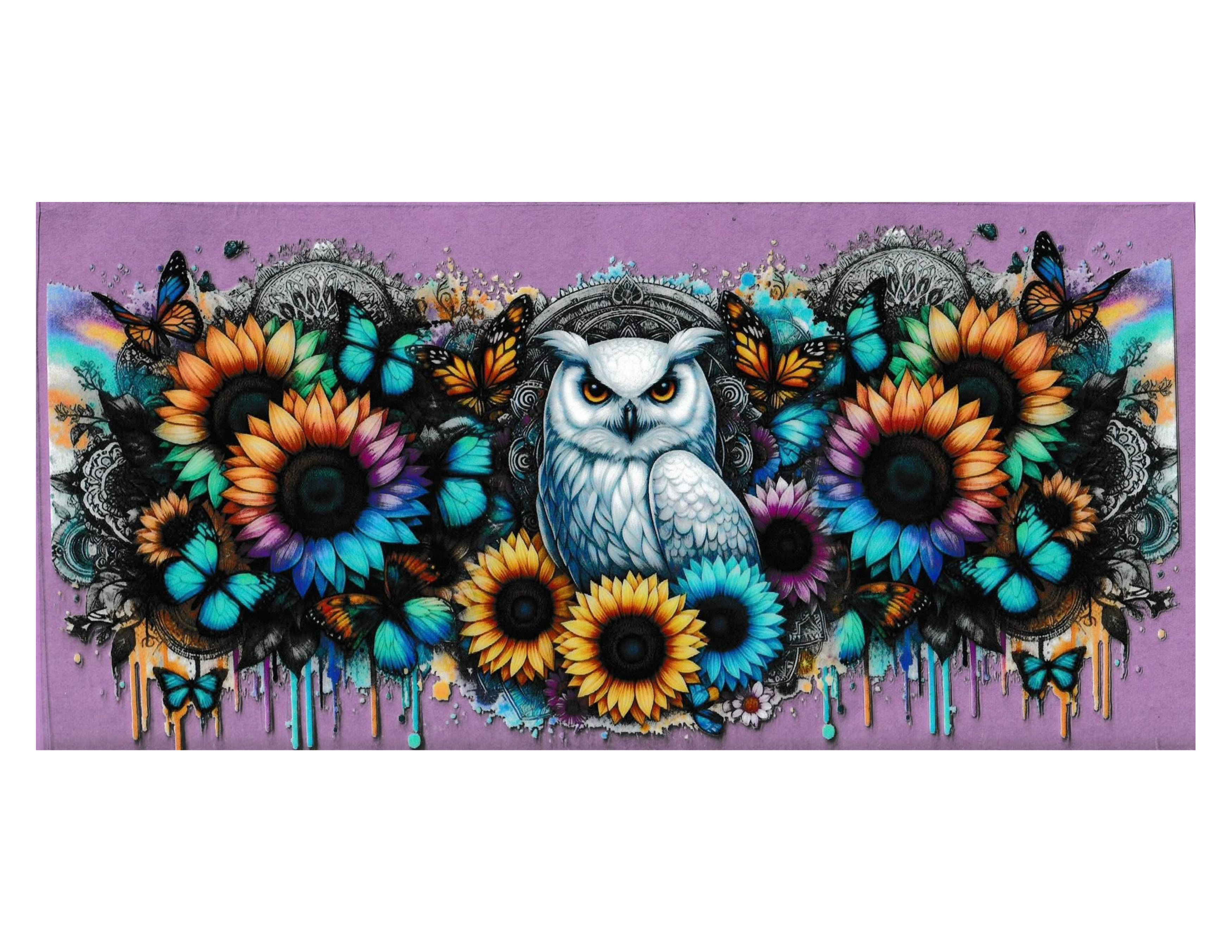 16oz Cup Wrap Owls