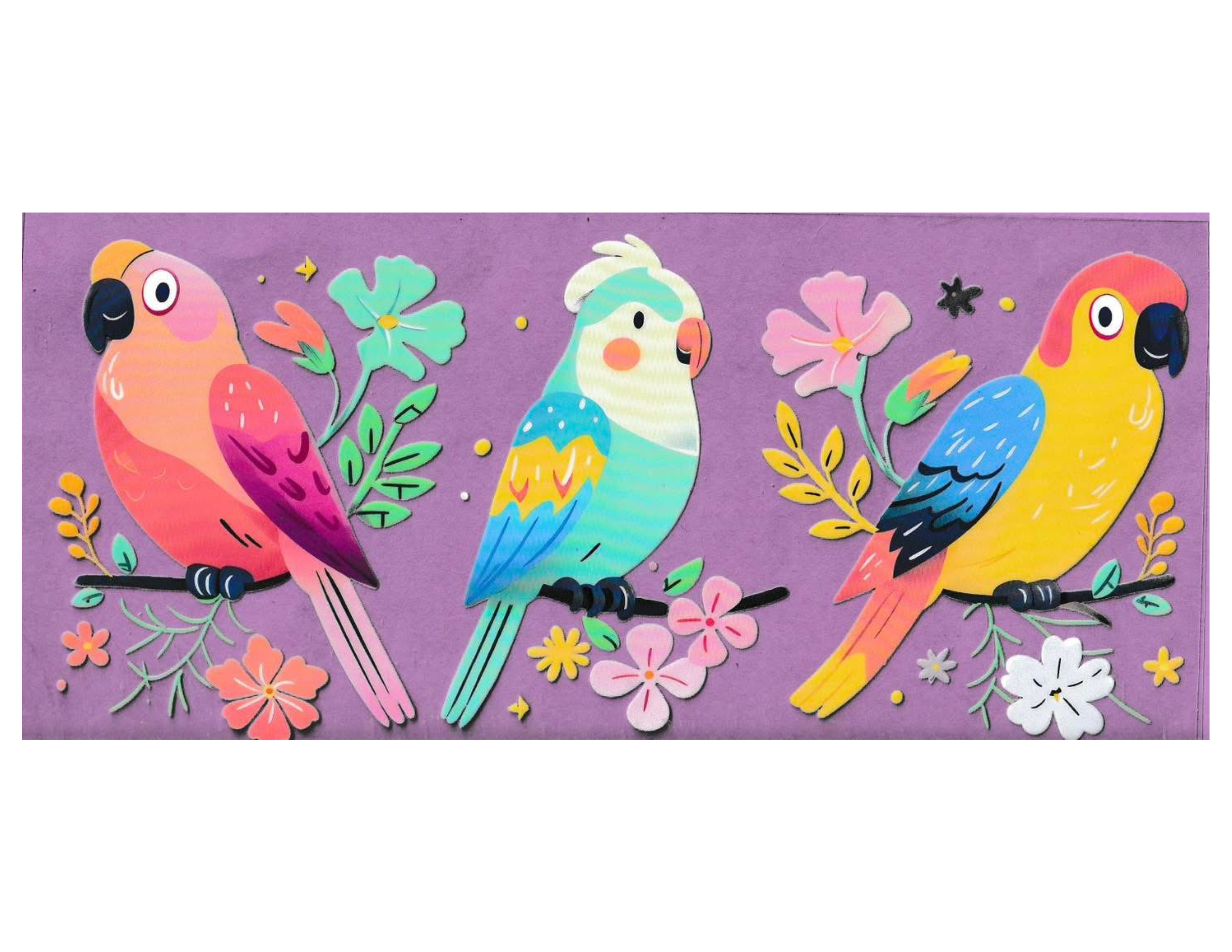 16oz Cup Wrap Parrots