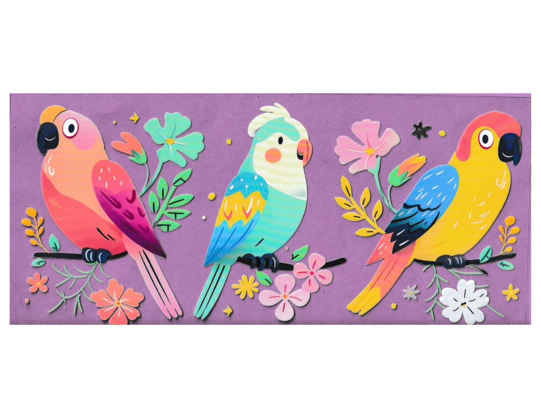 16oz Cup Wrap Parrots