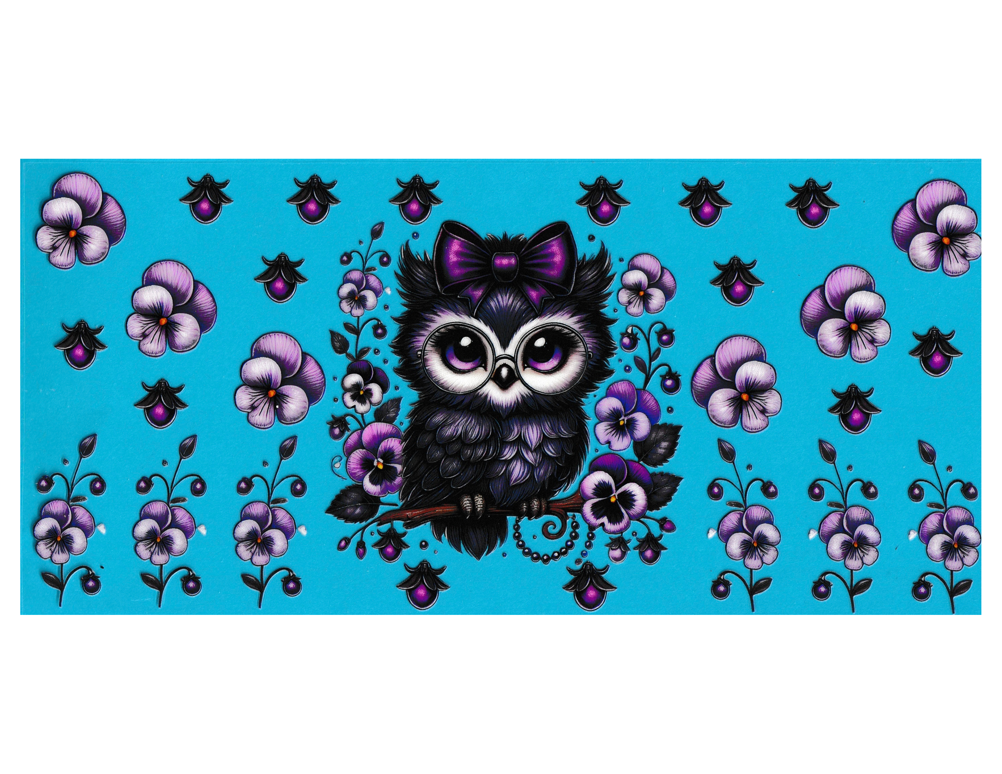 16oz Cup Wrap Owls