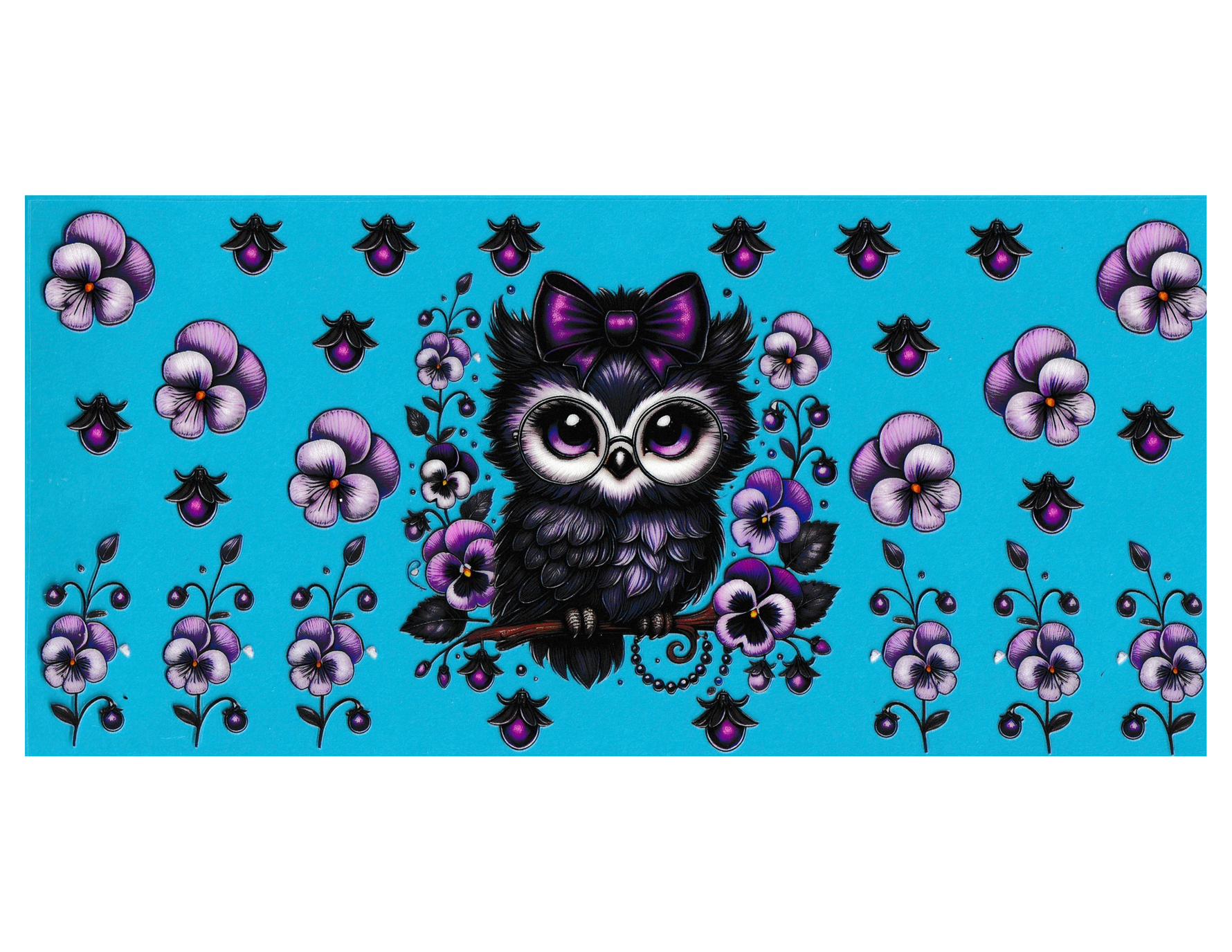16oz Cup Wrap Owls