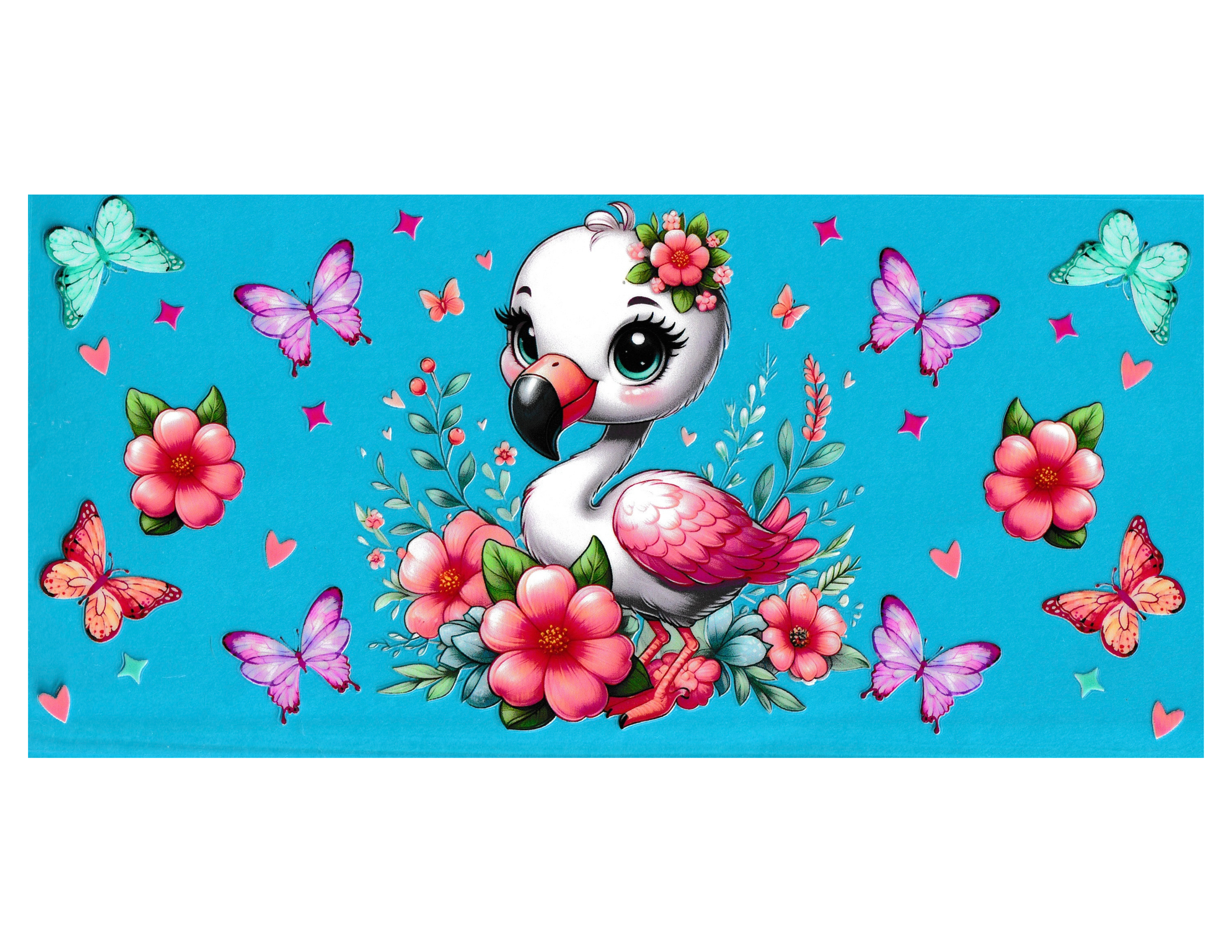16oz Cup Wrap Flamingo