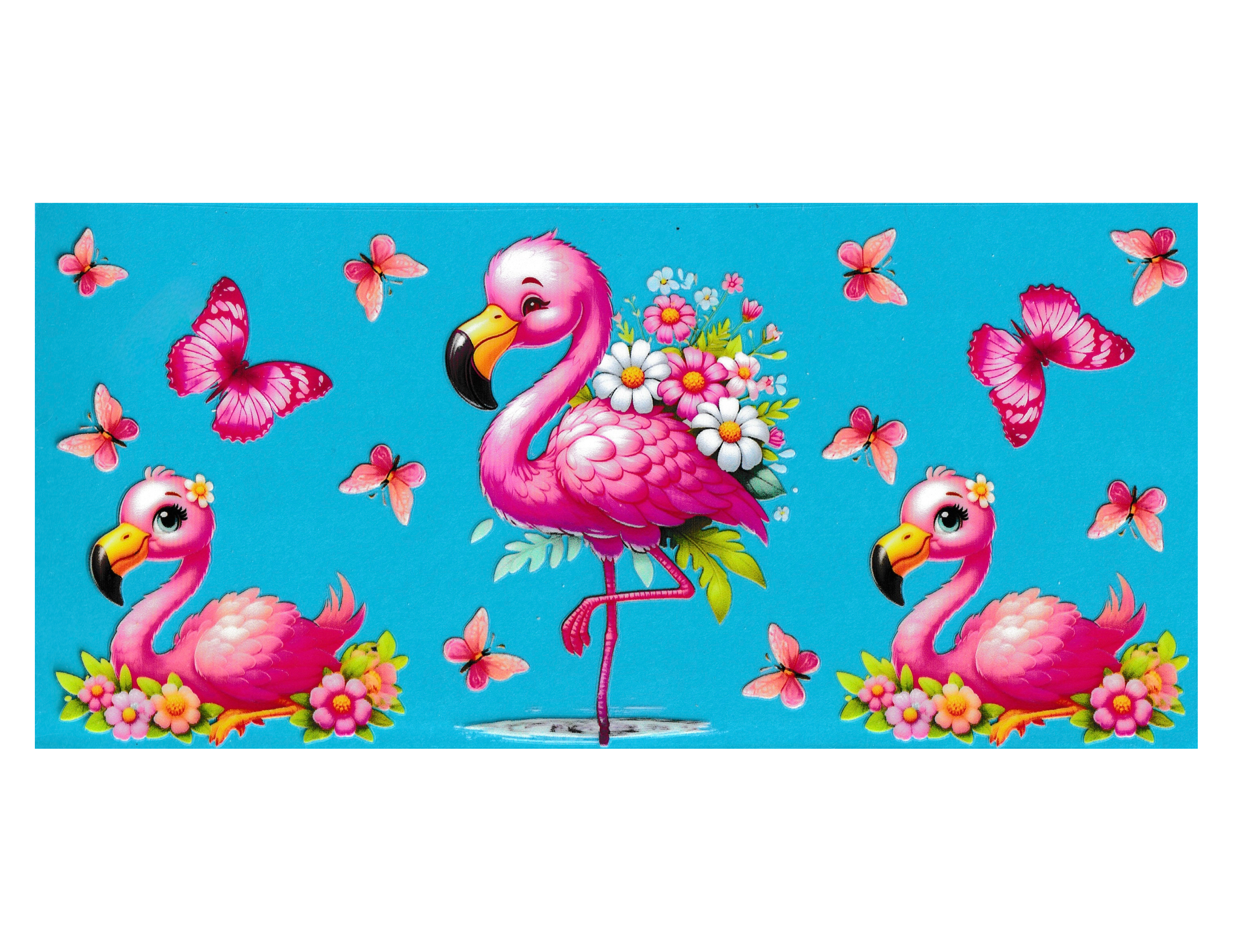 16oz Cup Wrap Flamingo