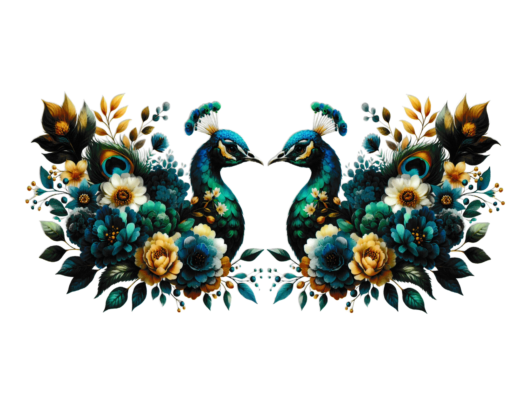 16oz Cup Wrap Peacock