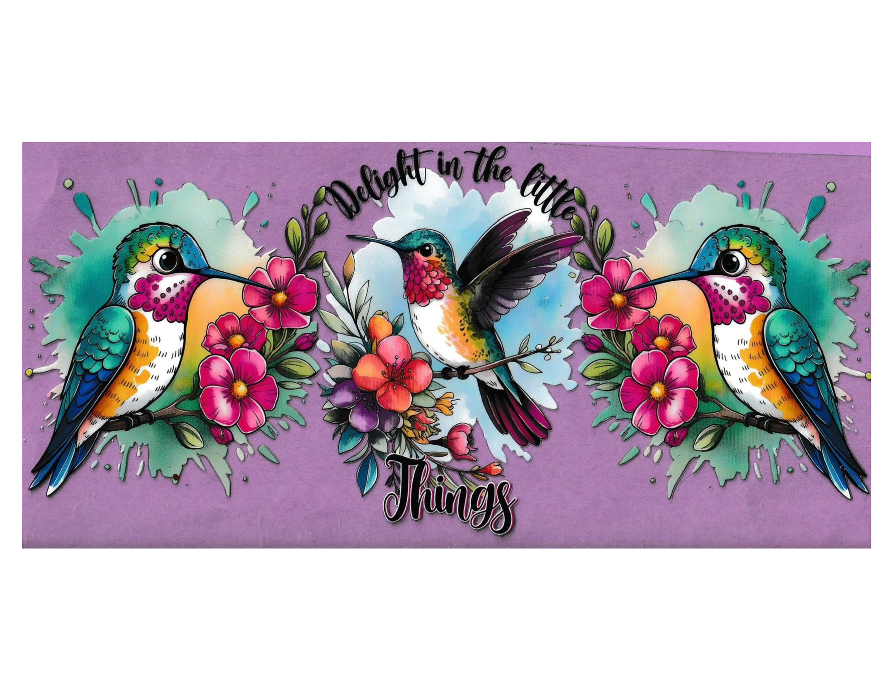 16oz Cup Wrap Hummingbird