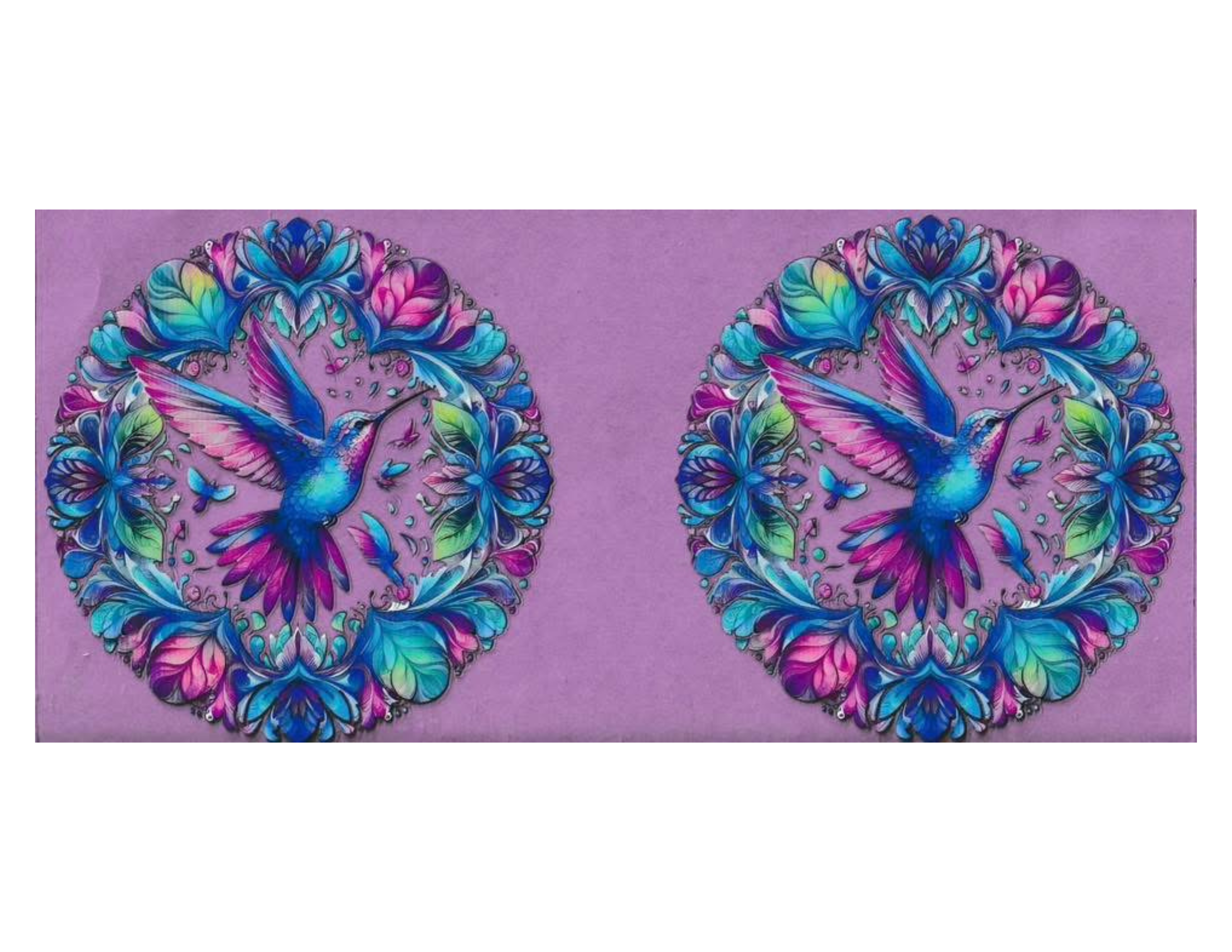 16oz Cup Wrap Hummingbird