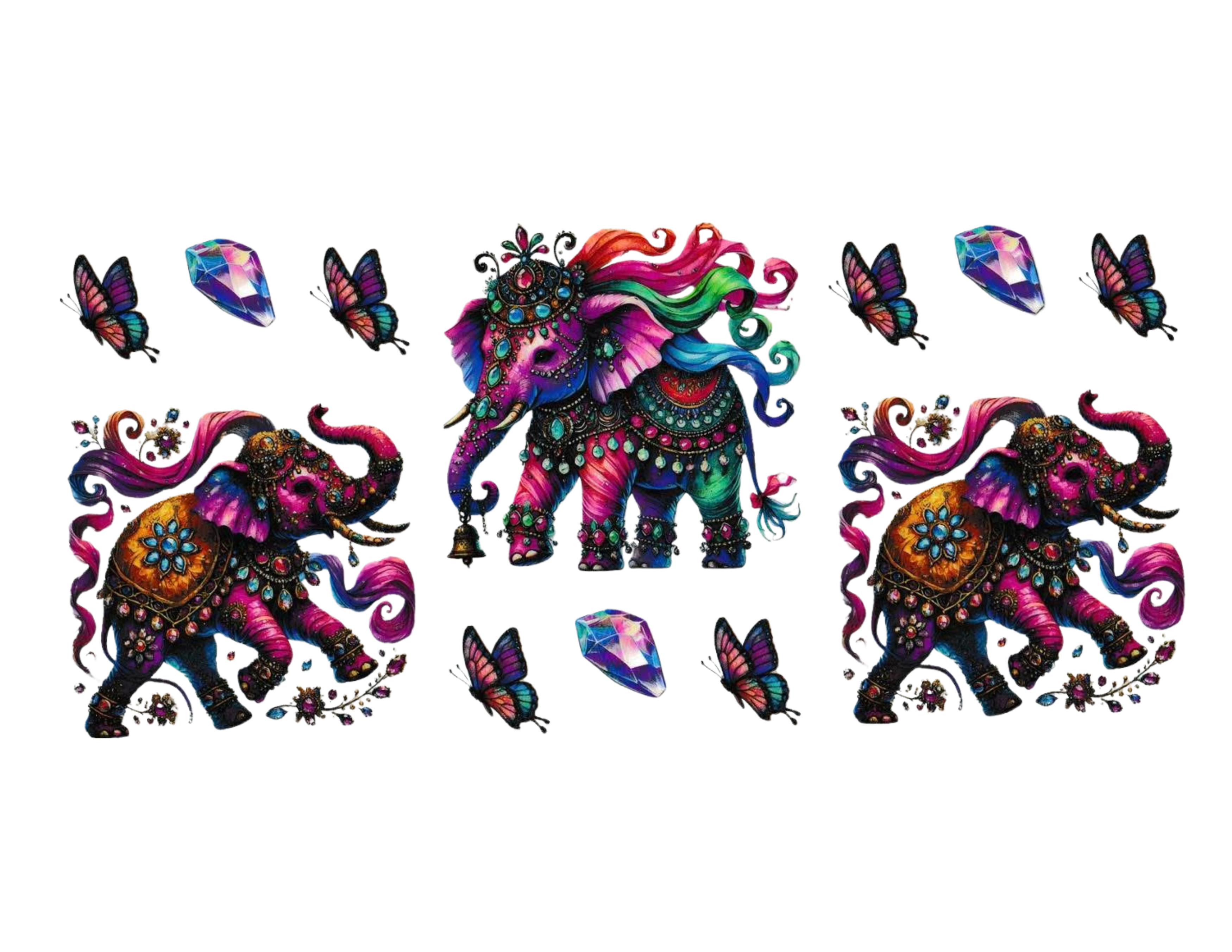 16oz Cup Wrap Elephant
