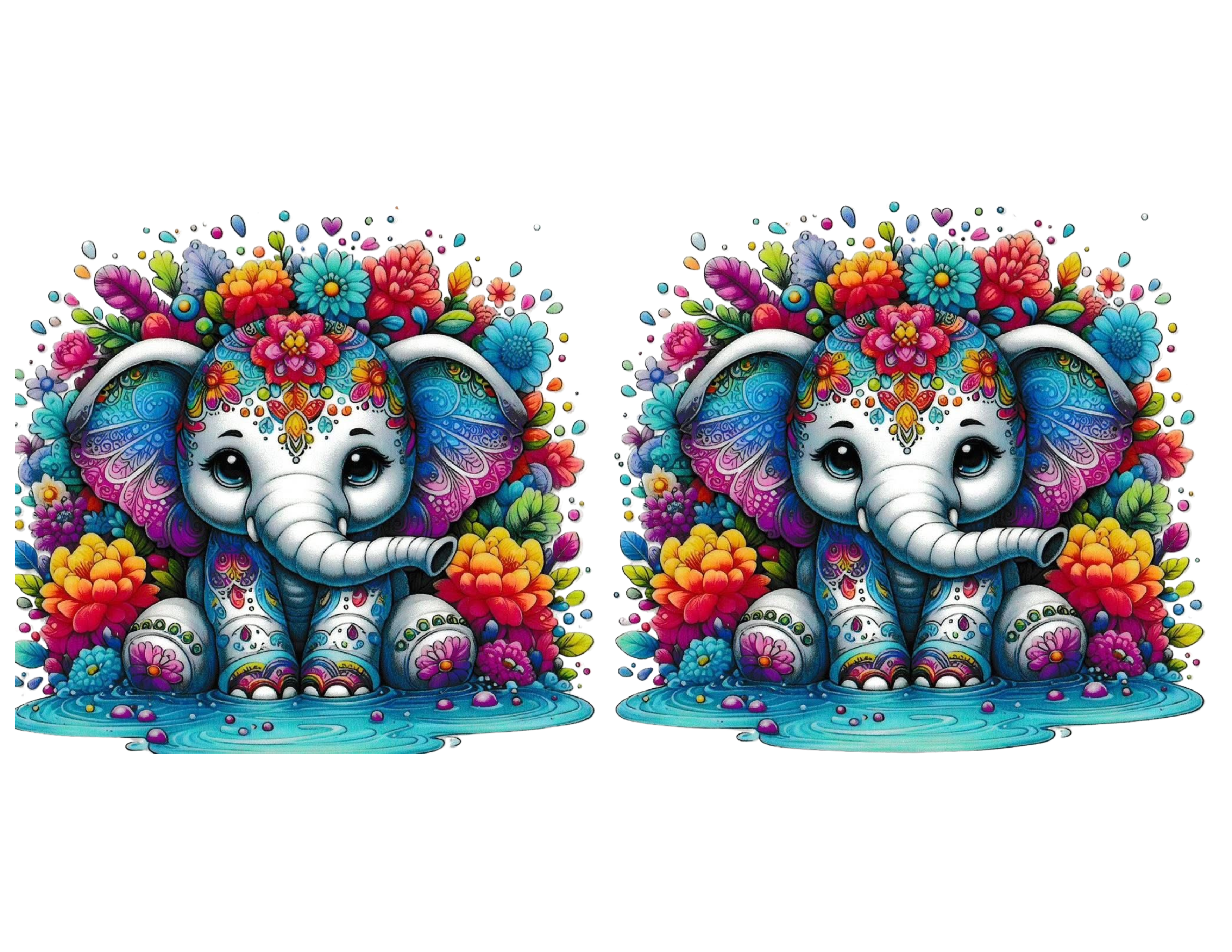16oz Cup Wrap Elephant
