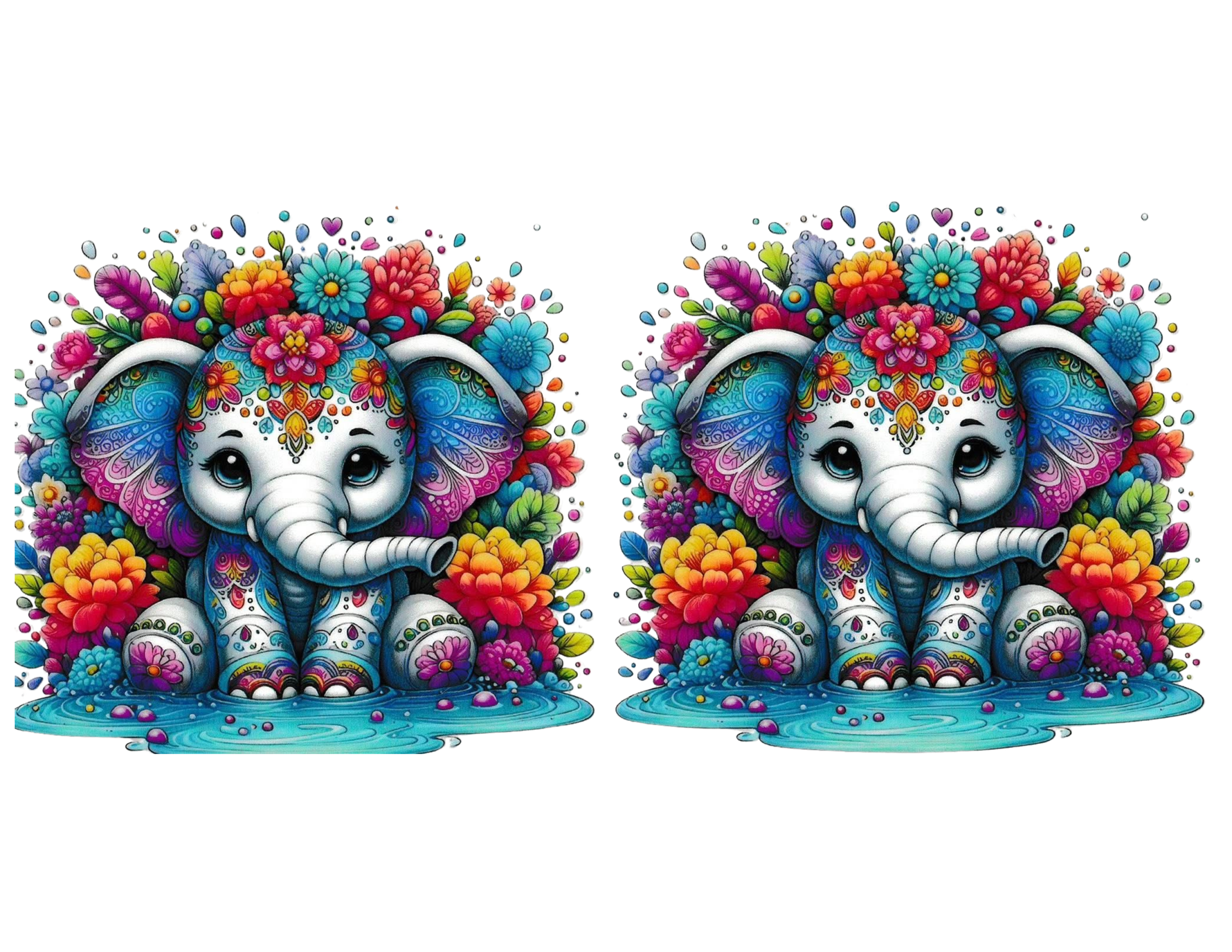 16oz Cup Wrap Elephant