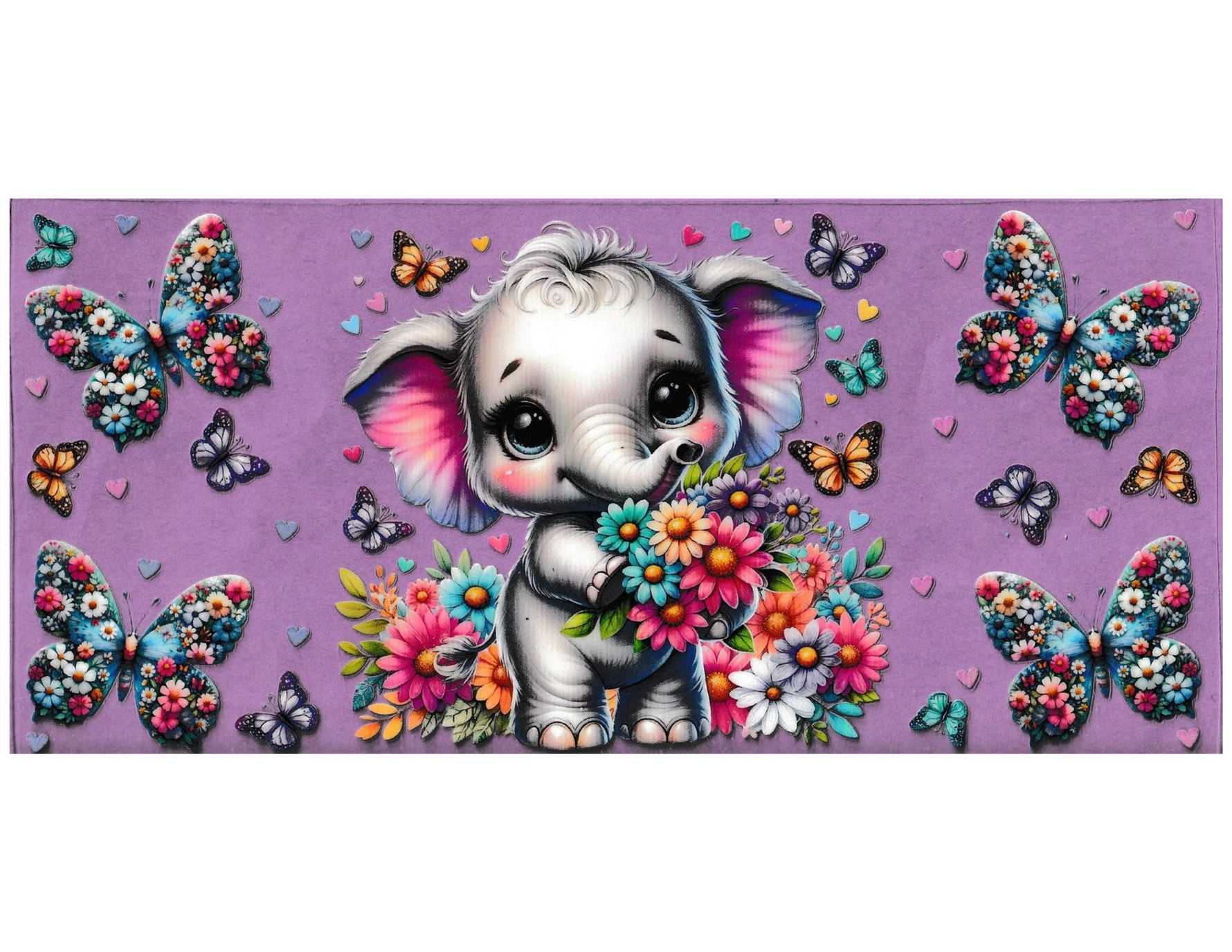 16oz Cup Wrap Elephant