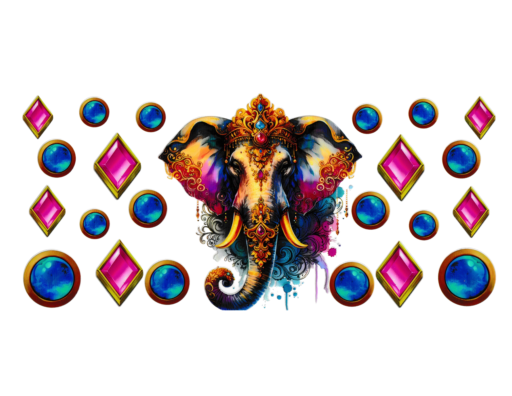 16oz Cup Wrap Elephant
