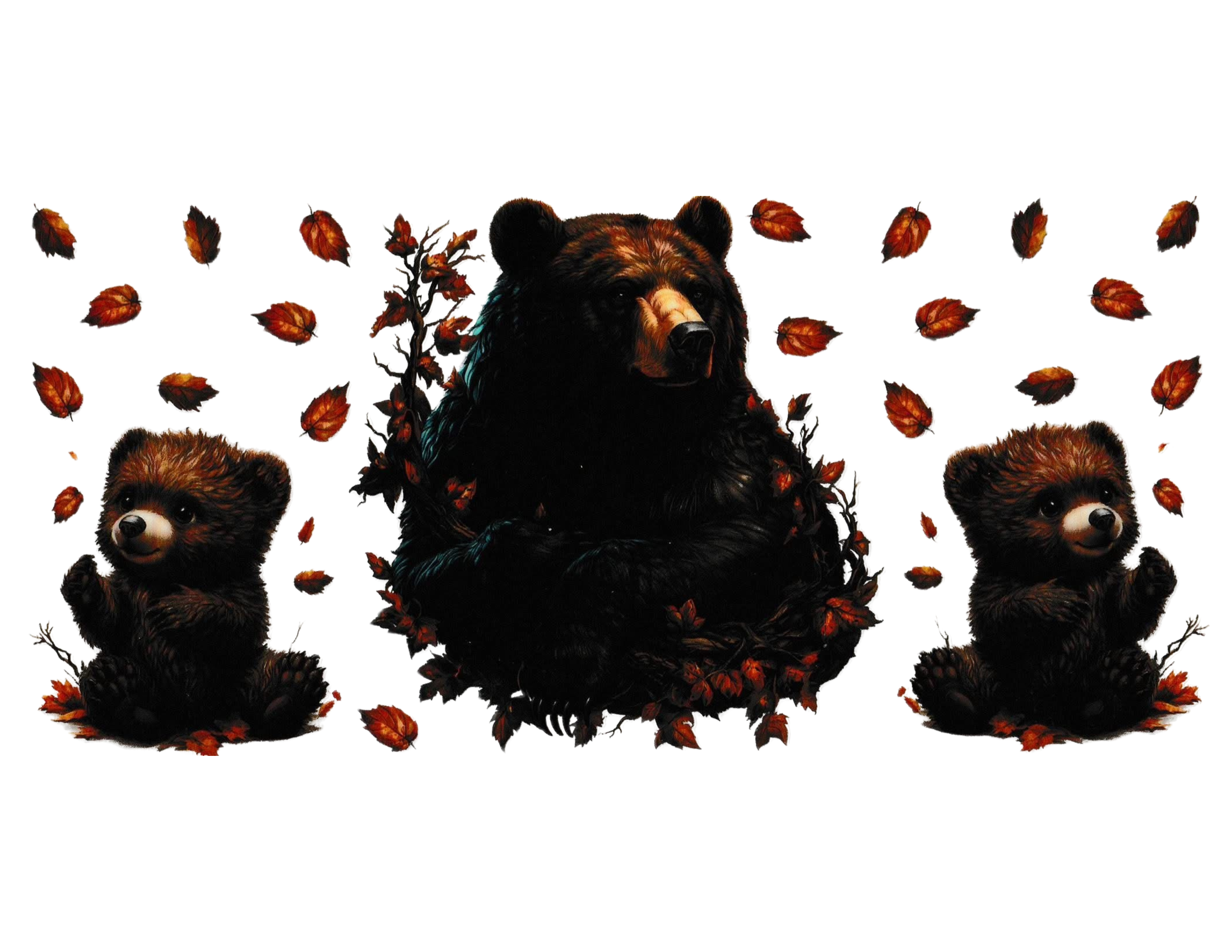 16oz Cup Wrap Bears