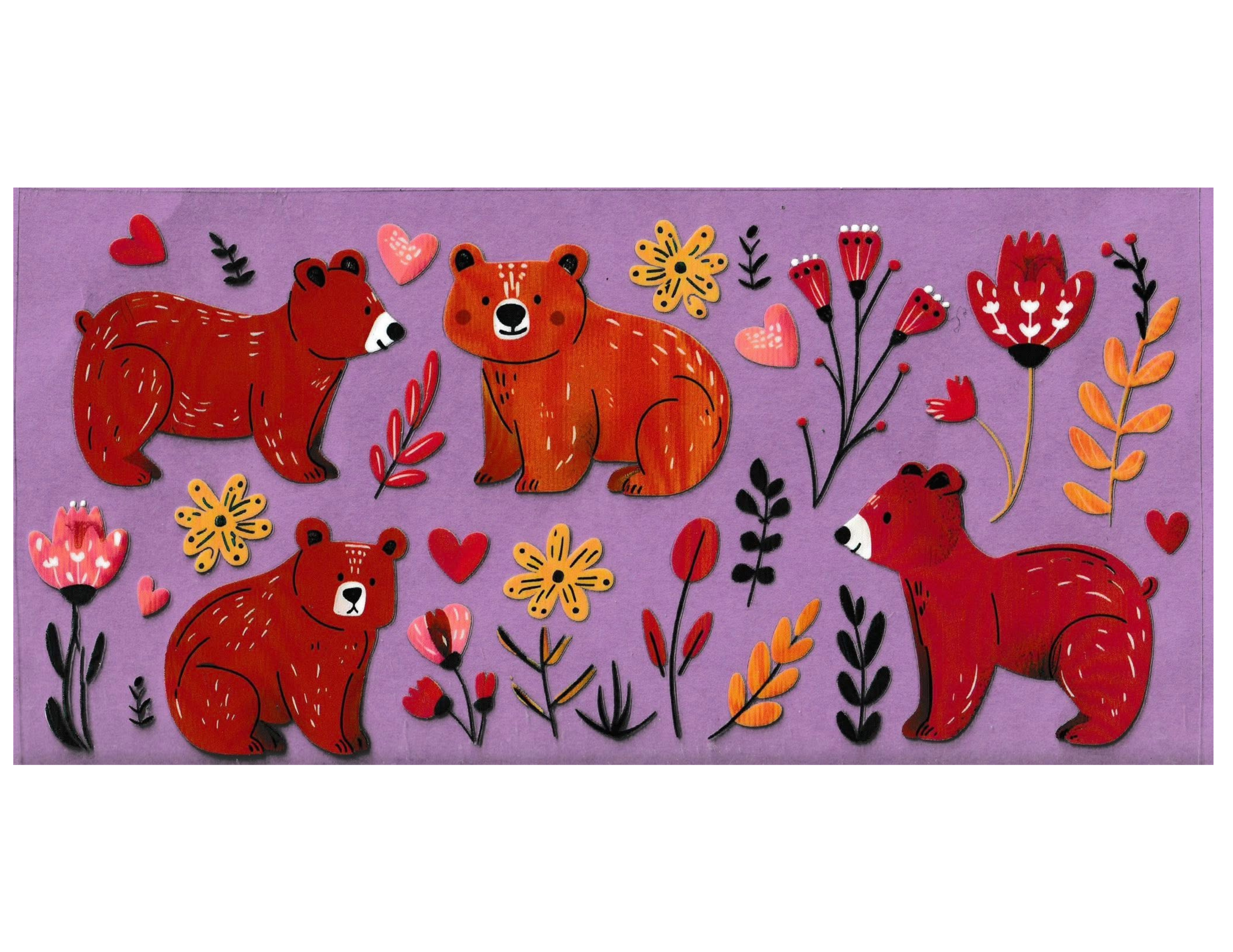 16oz Cup Wrap Bears