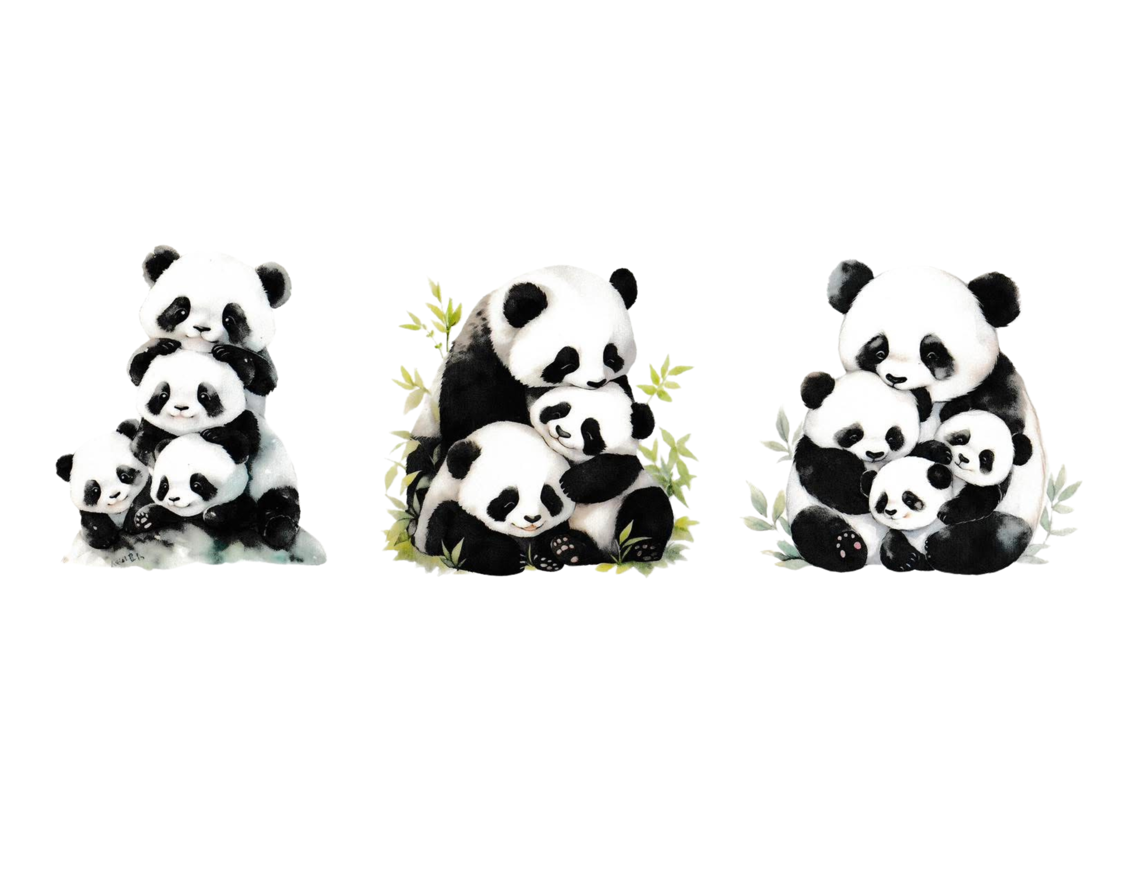 16oz Cup Wrap Panda Bears