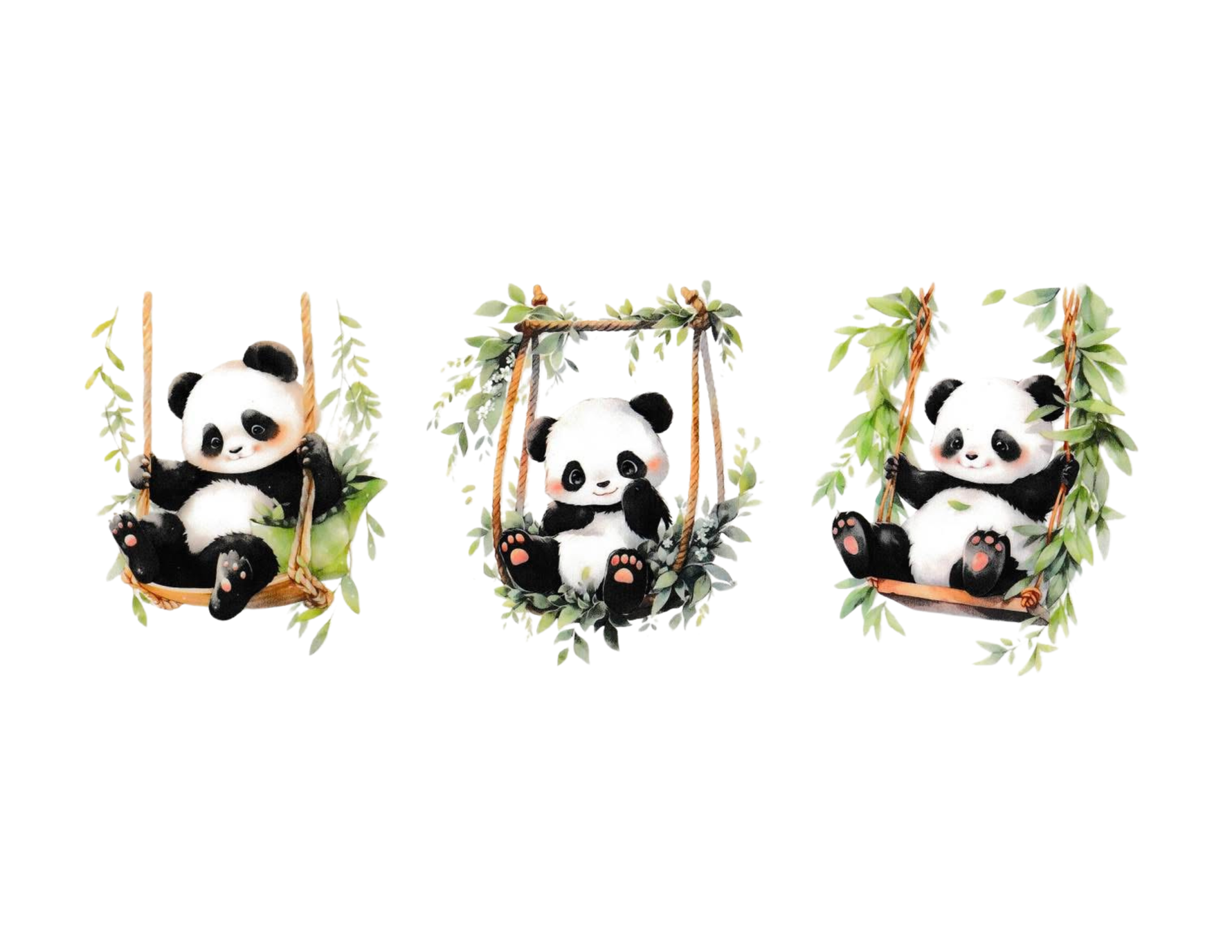 16oz Cup Wrap Panda Bears
