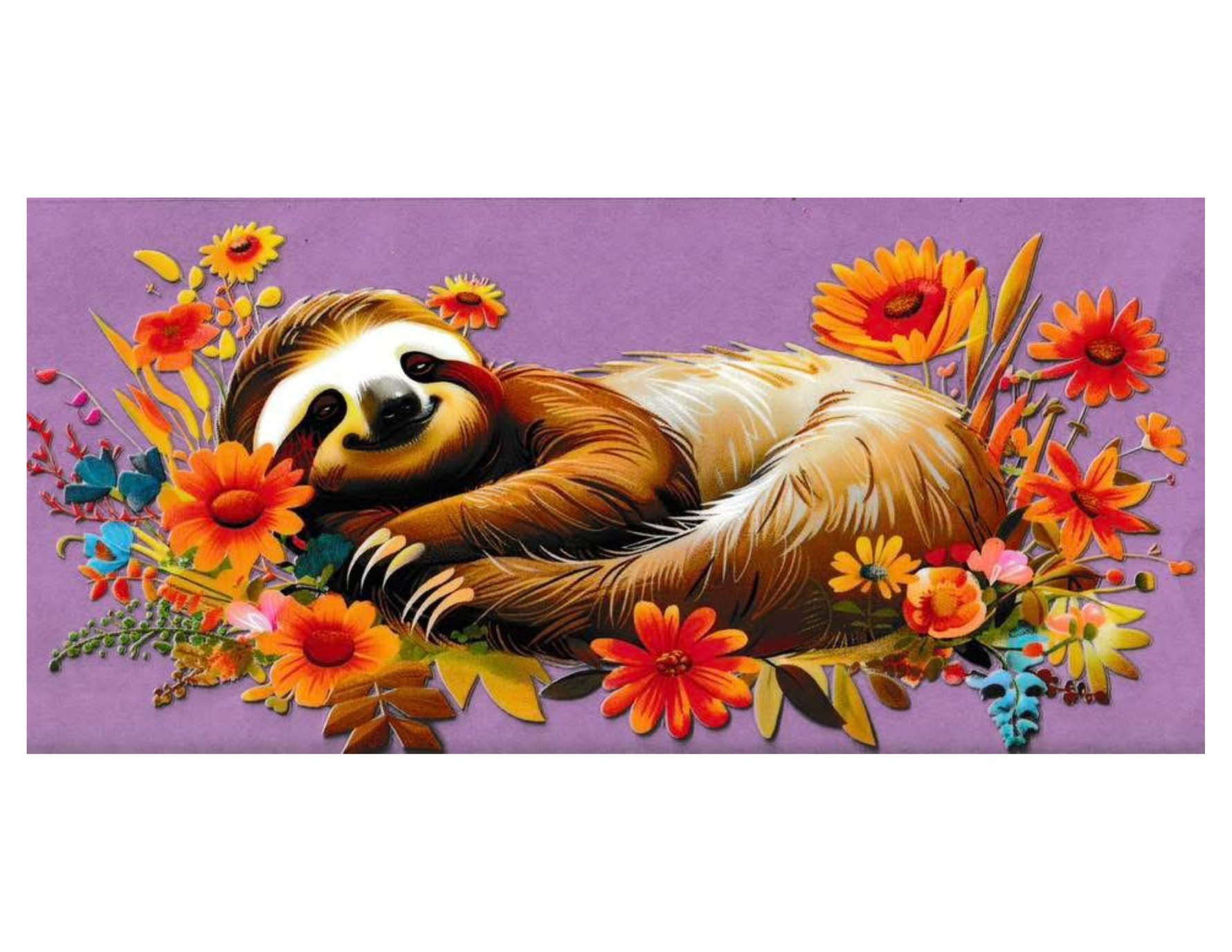 16oz Cup Wrap Sloth