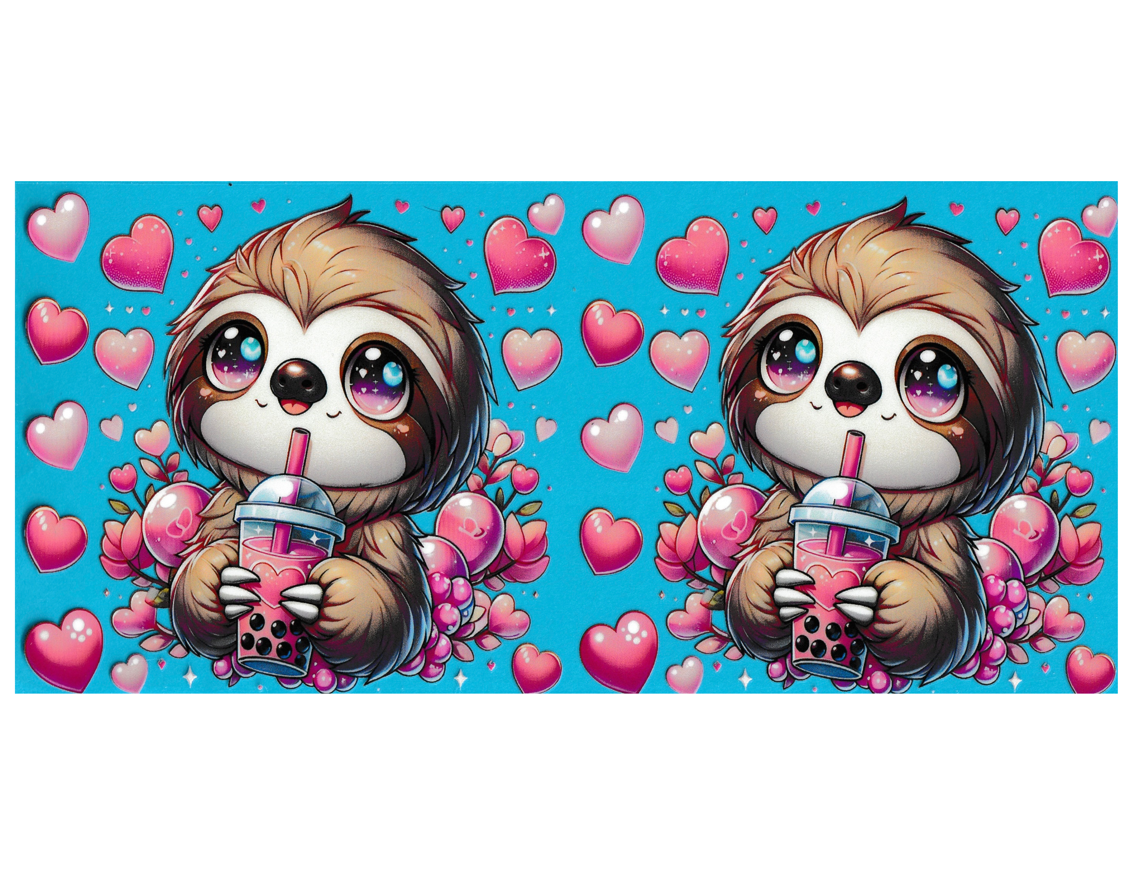 16oz Cup Wrap Sloth