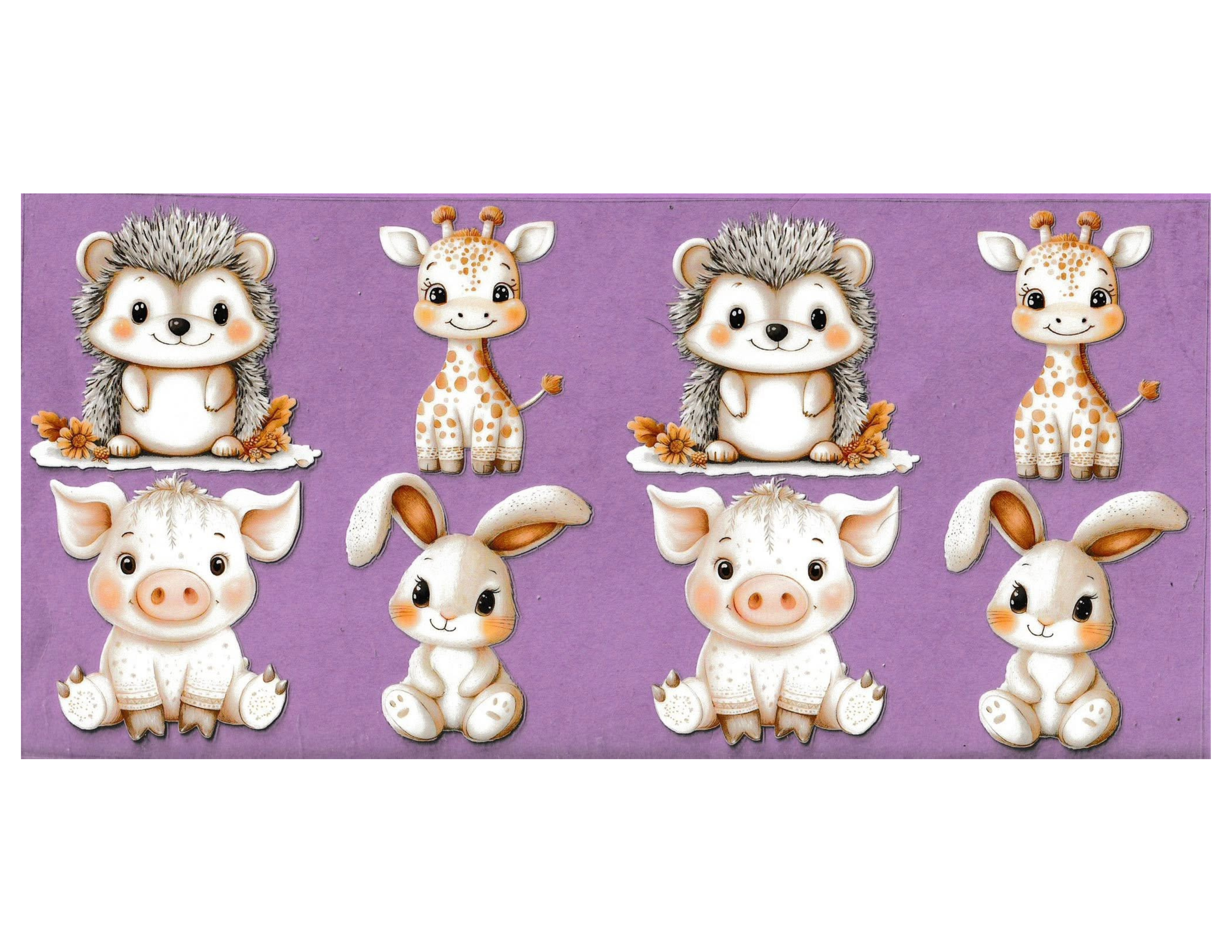 16oz Cup Wrap Animals