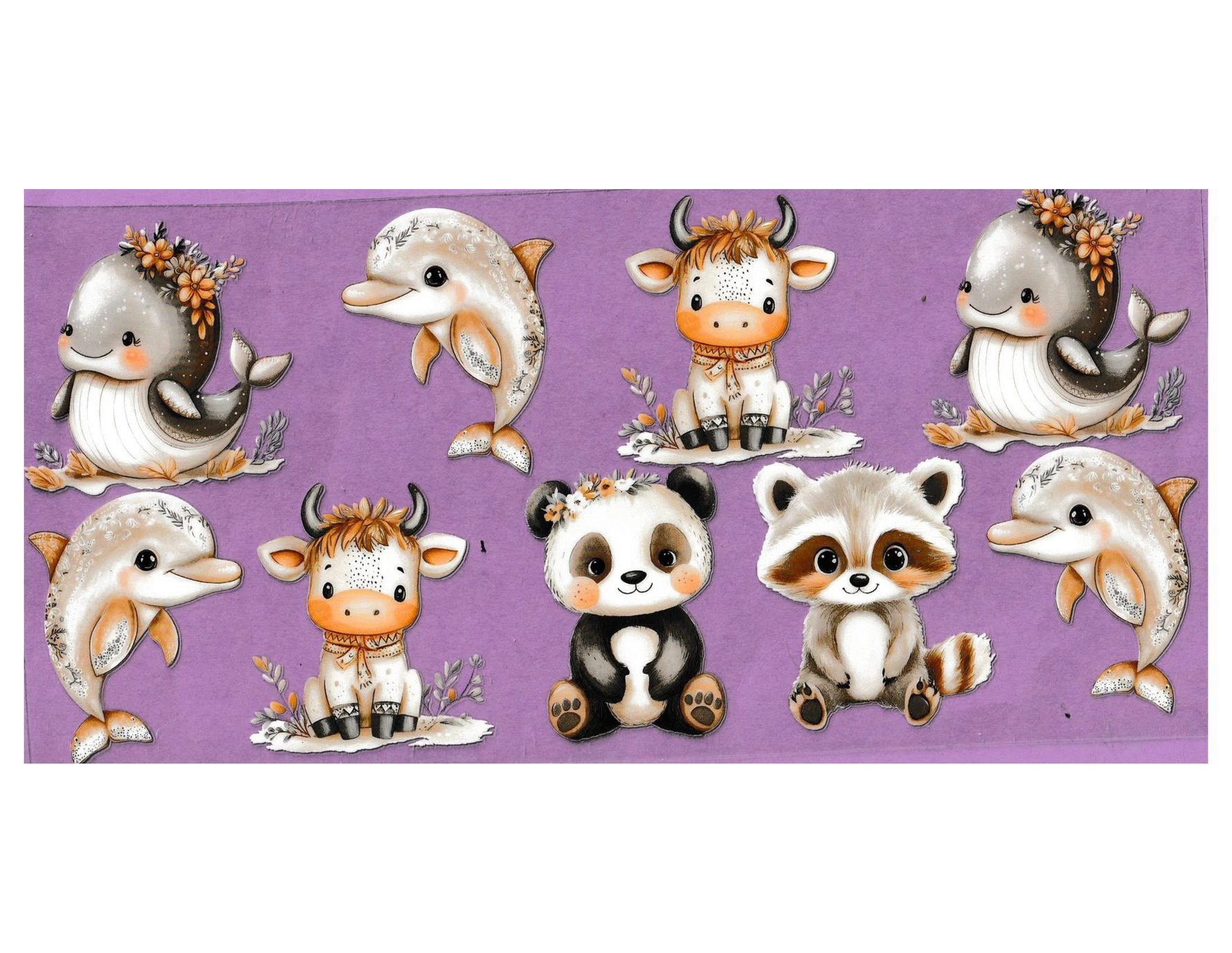 16oz Cup Wrap Animals