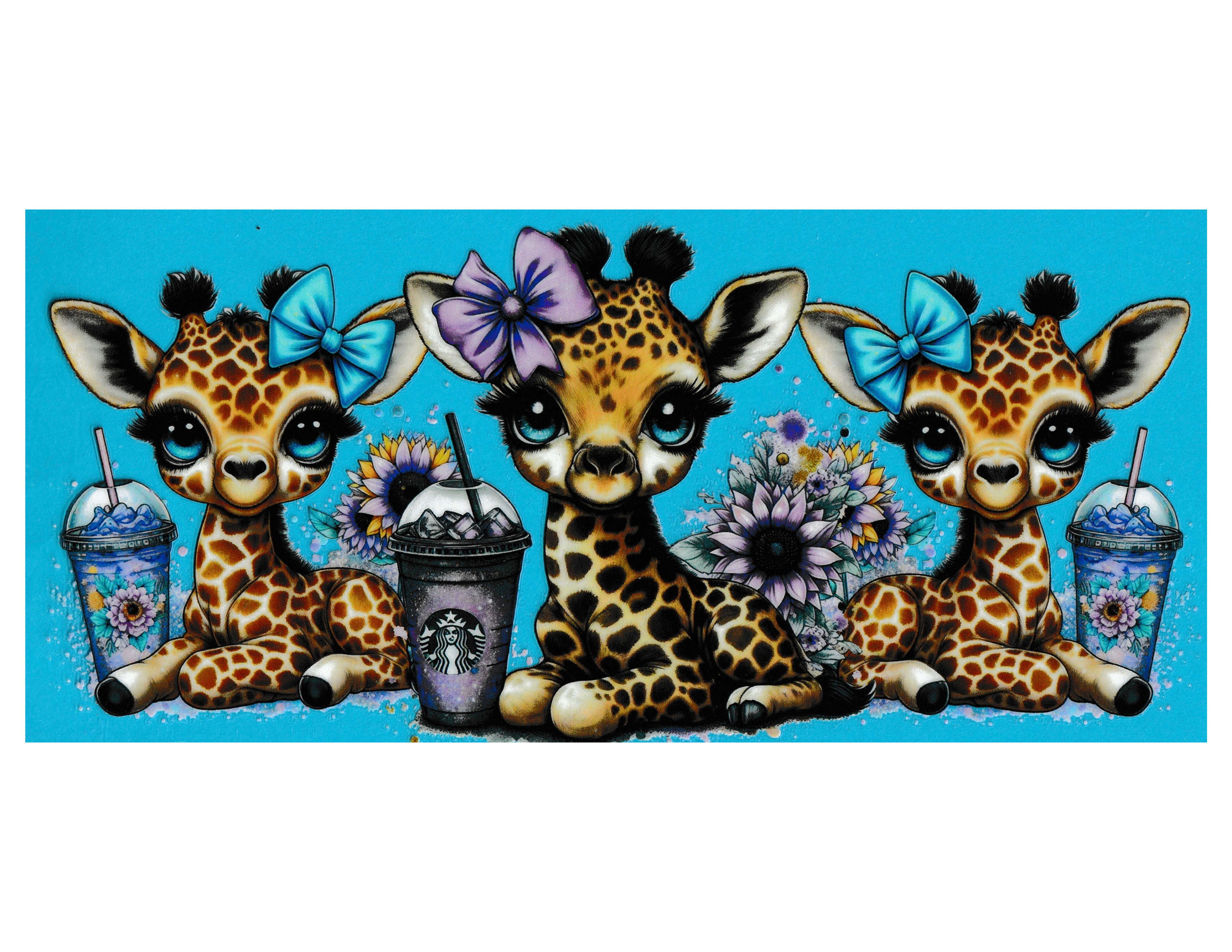 16oz Cup Wrap Giraffe