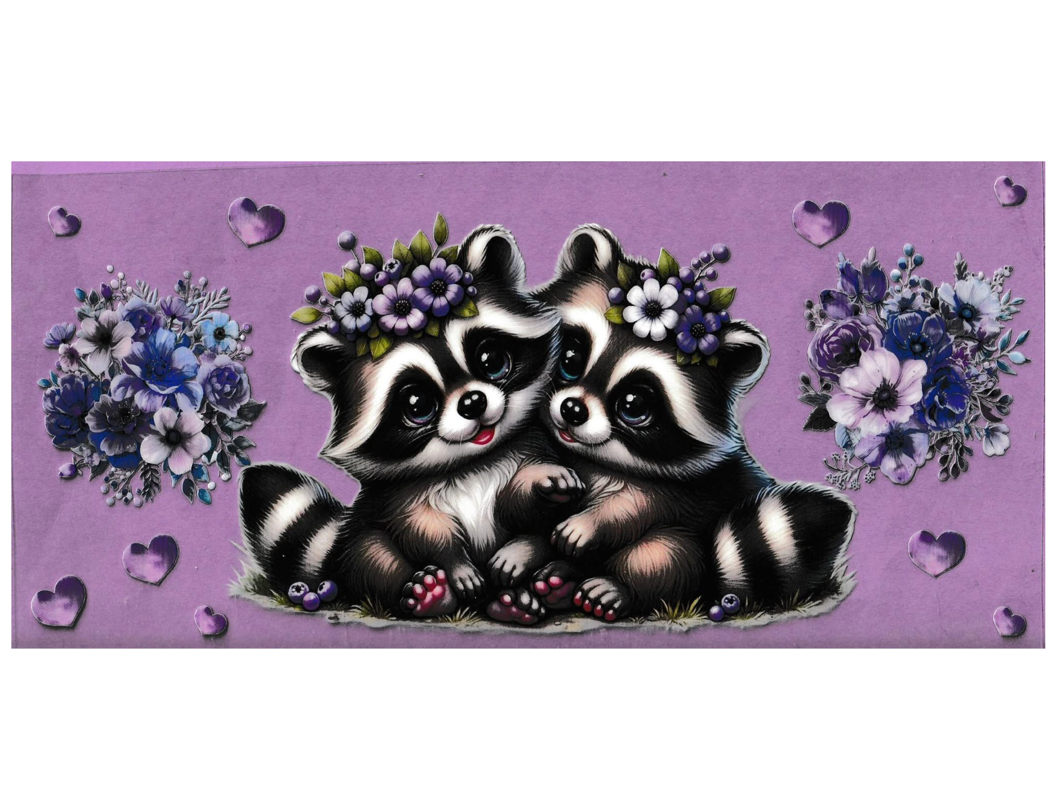 16oz Cup Wrap Raccoon