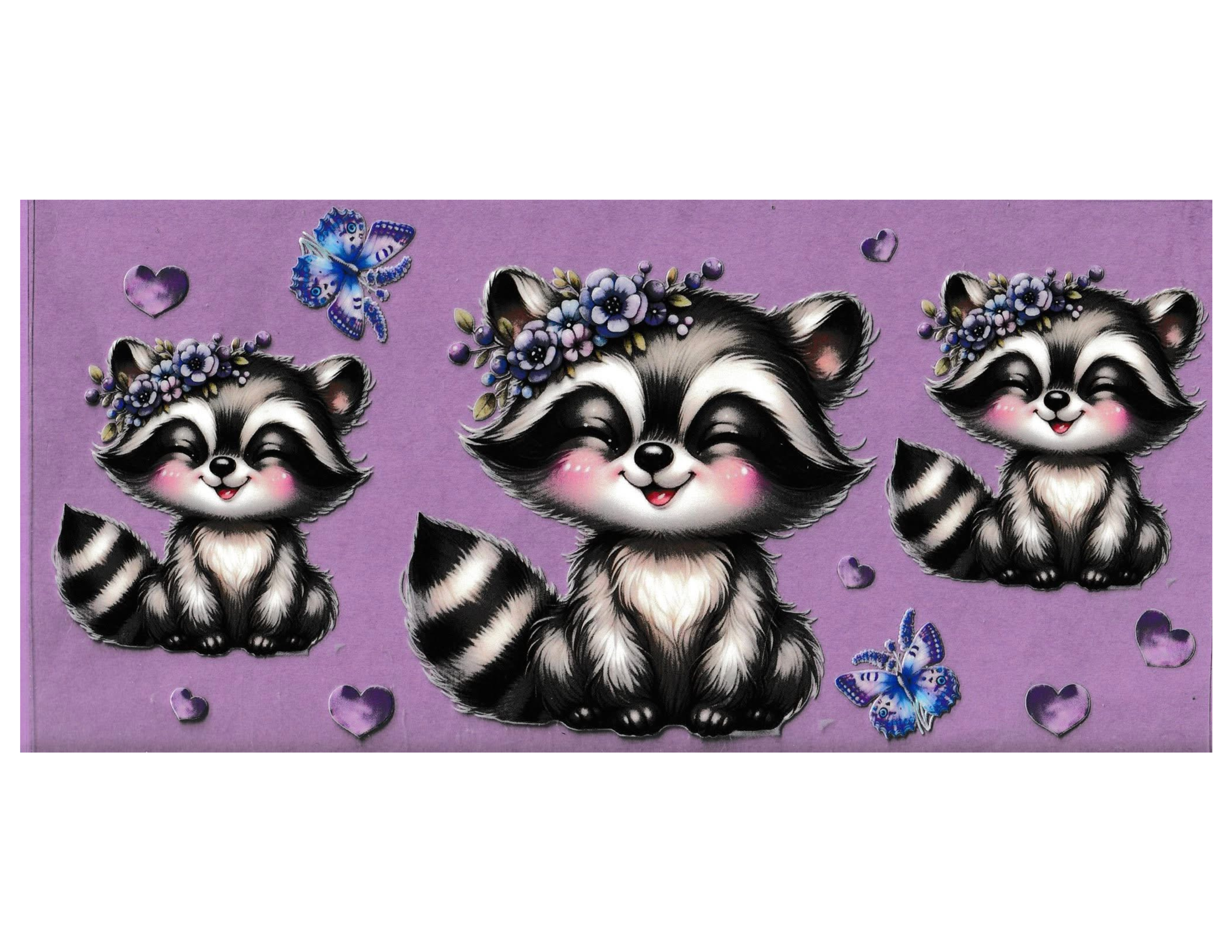 16oz Cup Wrap Raccoon