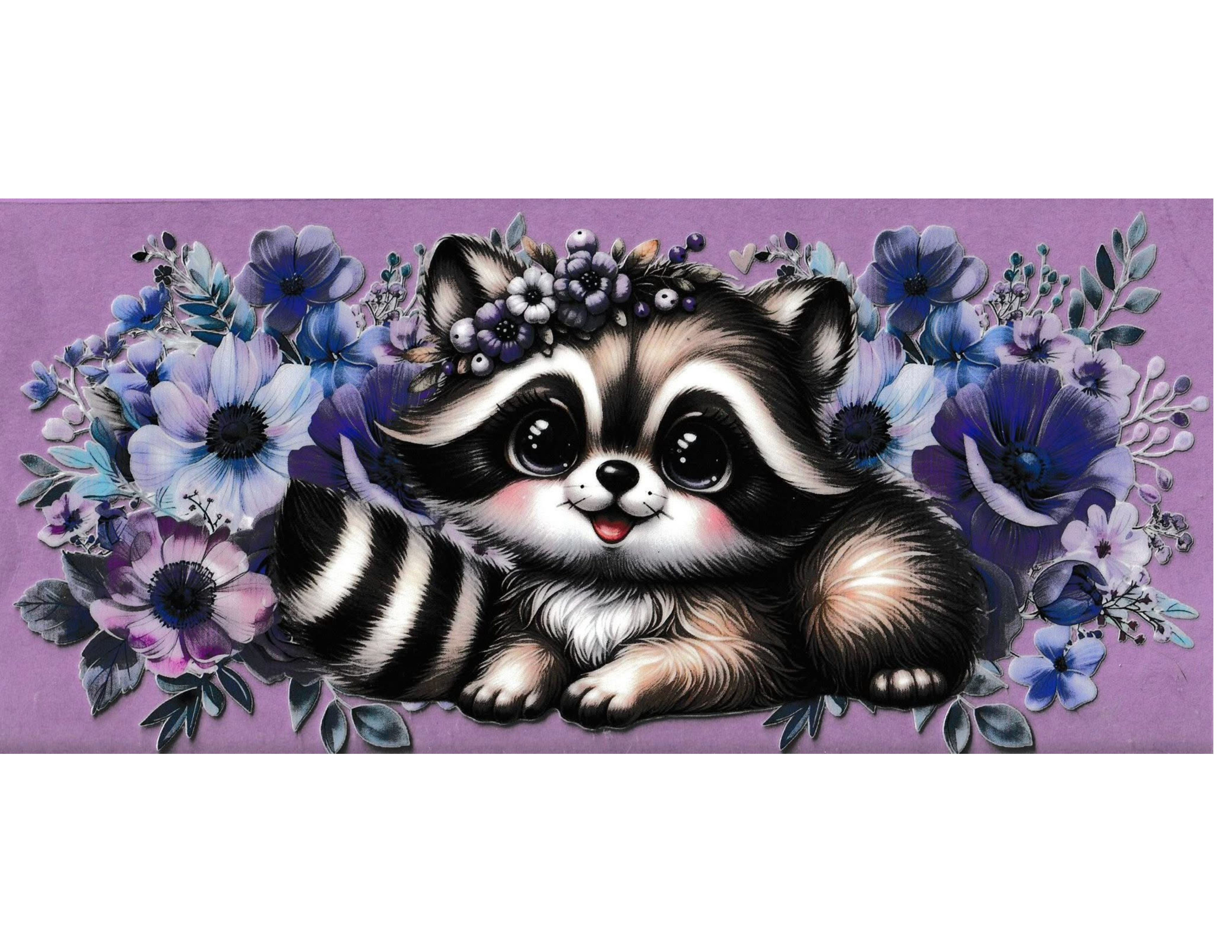 16oz Cup Wrap Raccoon