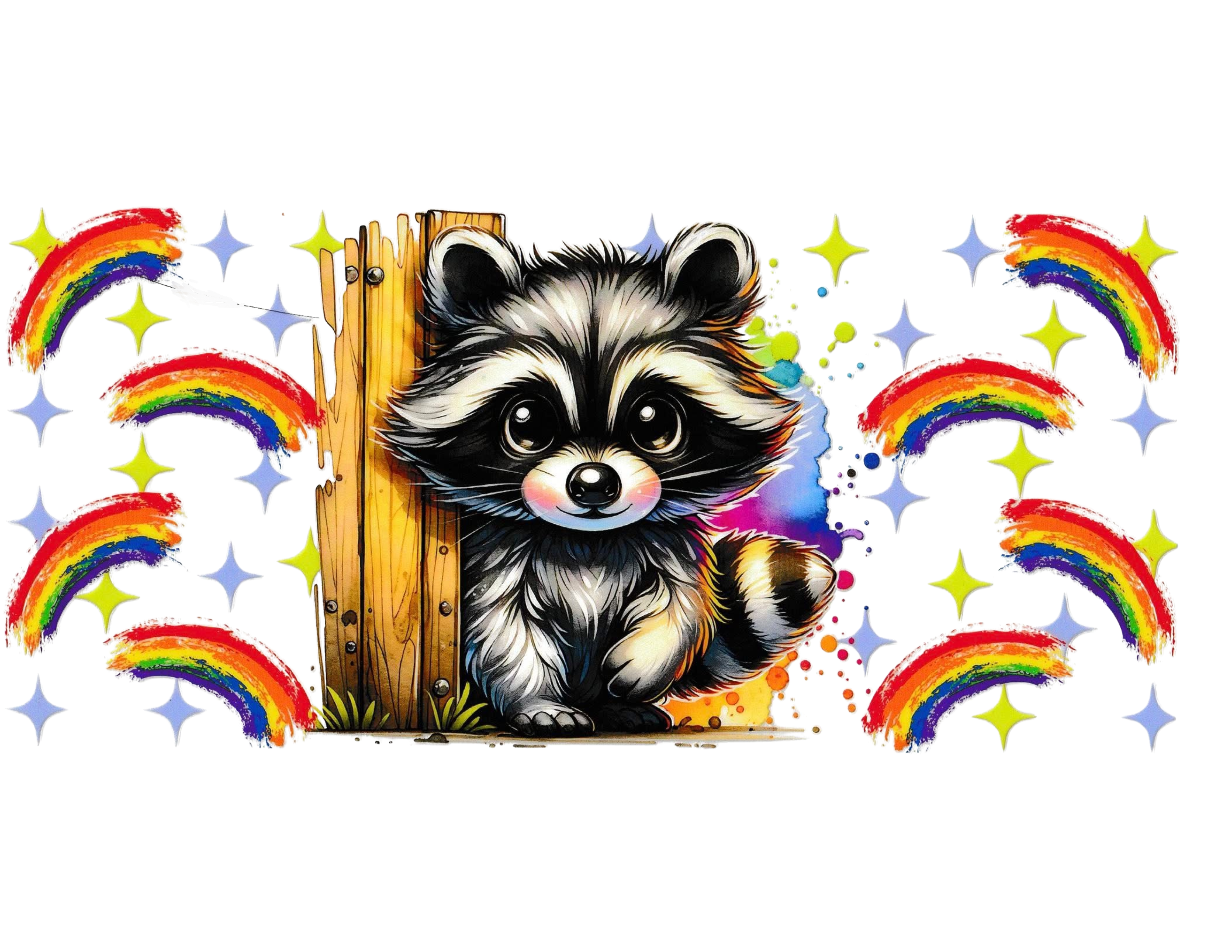 16oz Cup Wrap Raccoon