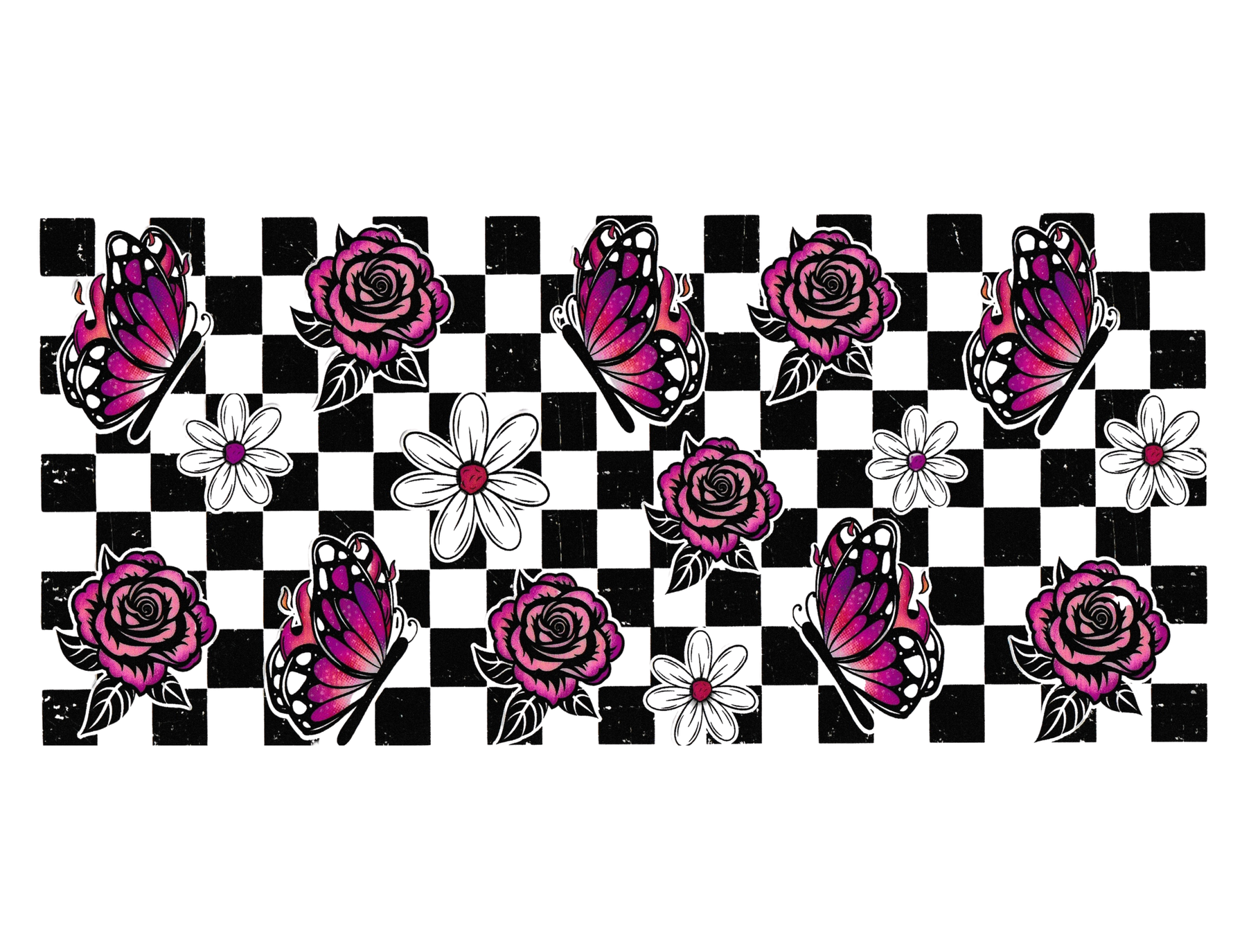 16oz Cup Wrap Checkered