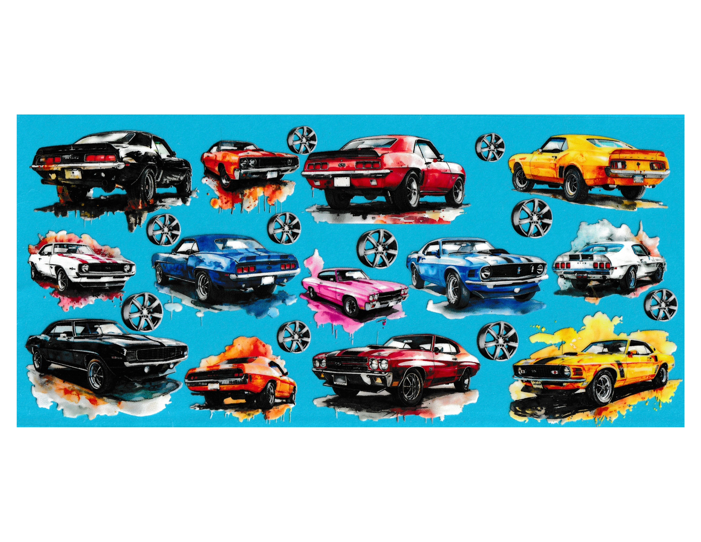 16oz Cup Wrap Classic Cars