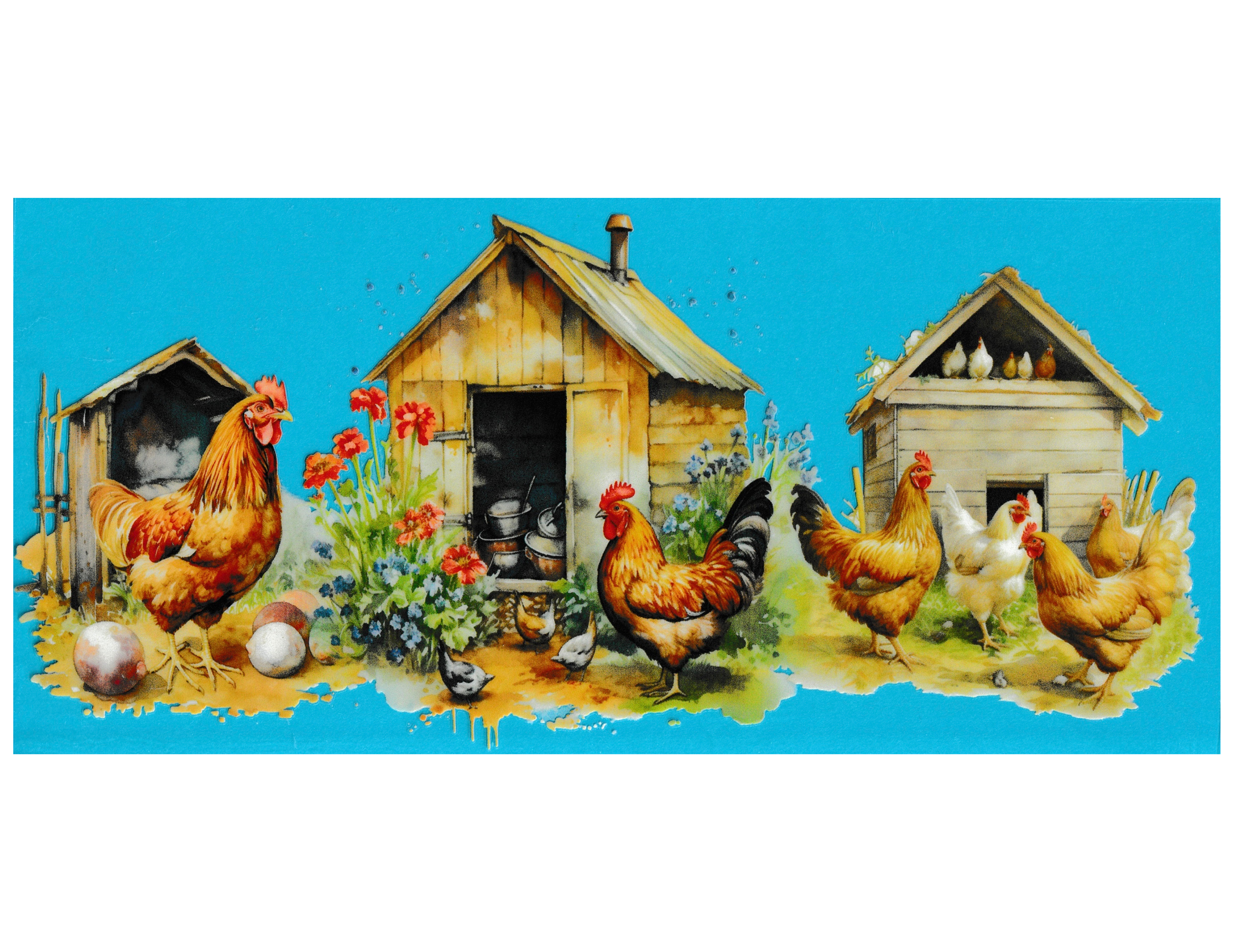 16oz Cup Wrap Chickens