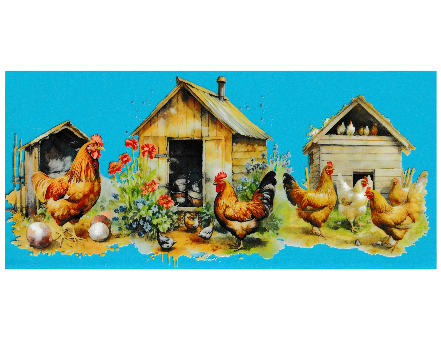 16oz Cup Wrap Chickens