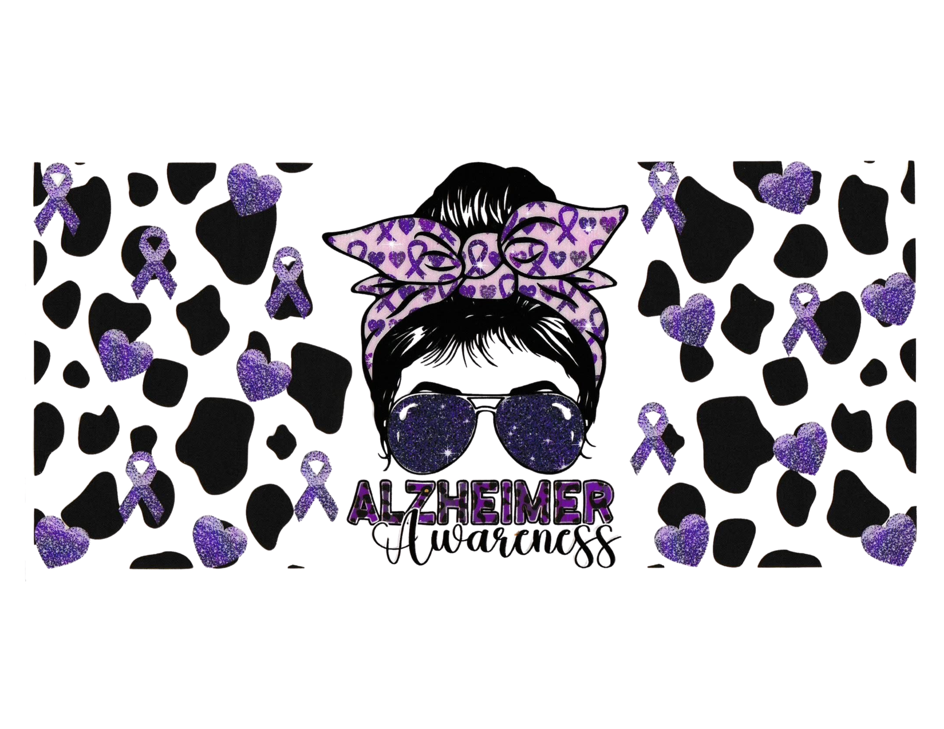 16oz Cup Wrap Alzheimer Awareness