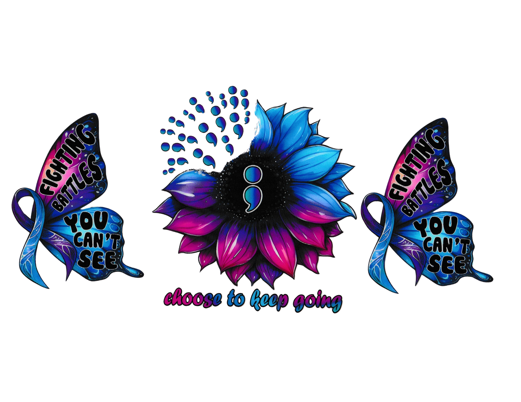 16oz Cup Wrap Suicide Awareness
