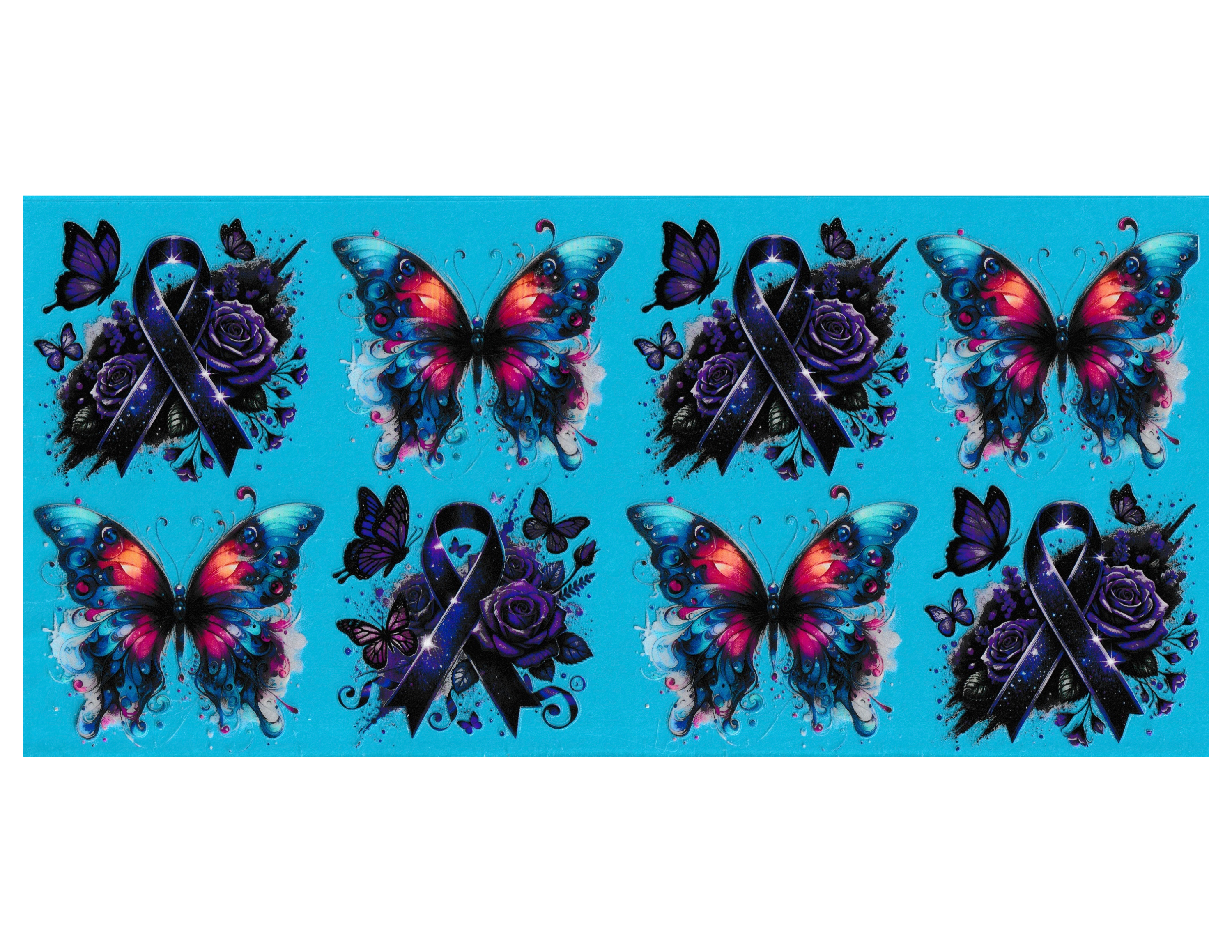 16oz Cup Wrap Awareness Ribbon