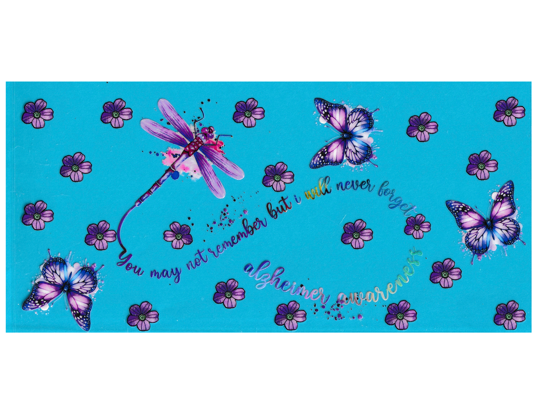 16oz Cup Wrap Alzheimer Awareness