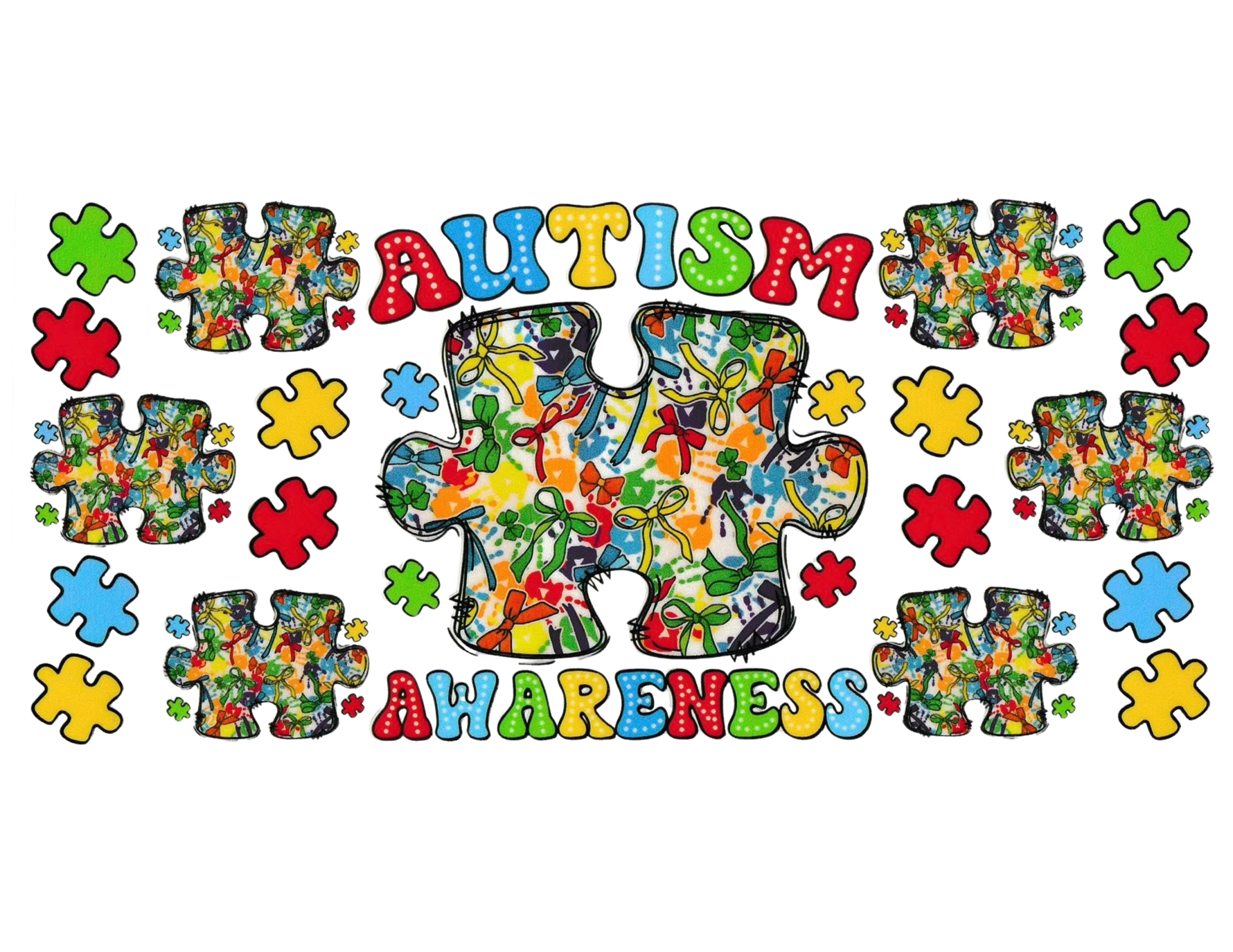 16oz Cup Wrap Autism Awareness
