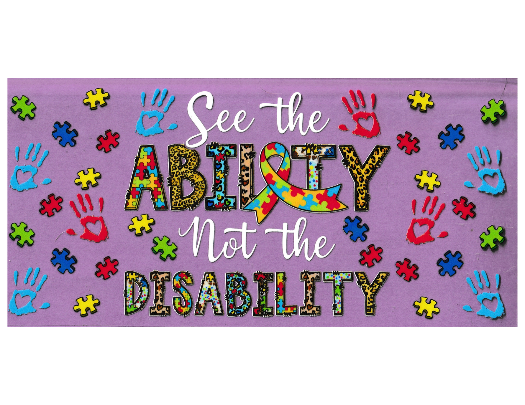 16oz Cup Wrap Autism Awareness