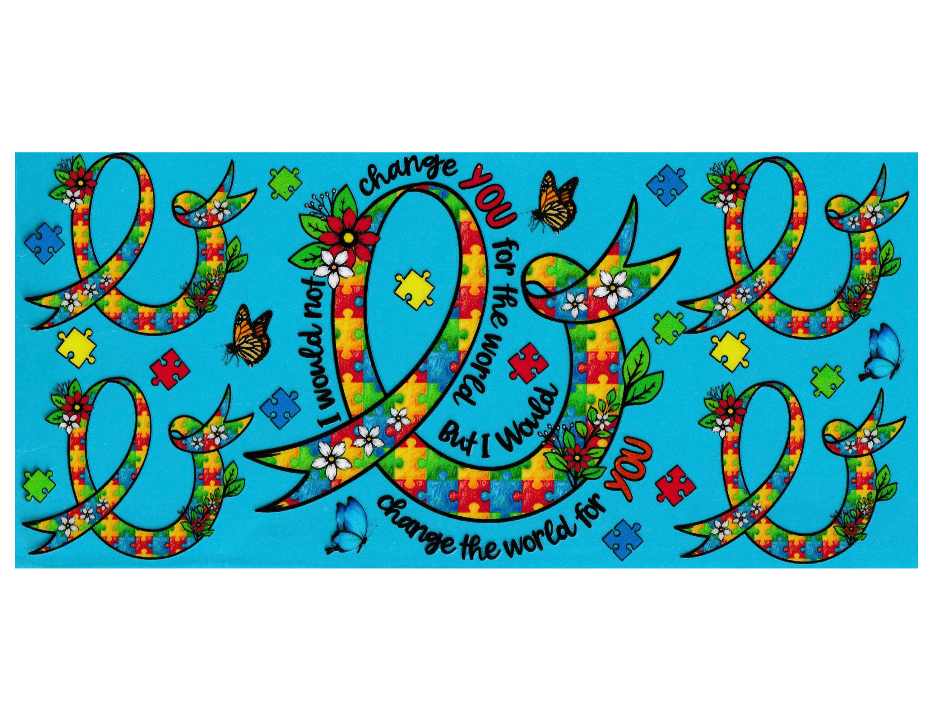 16oz Cup Wrap Autism Awareness